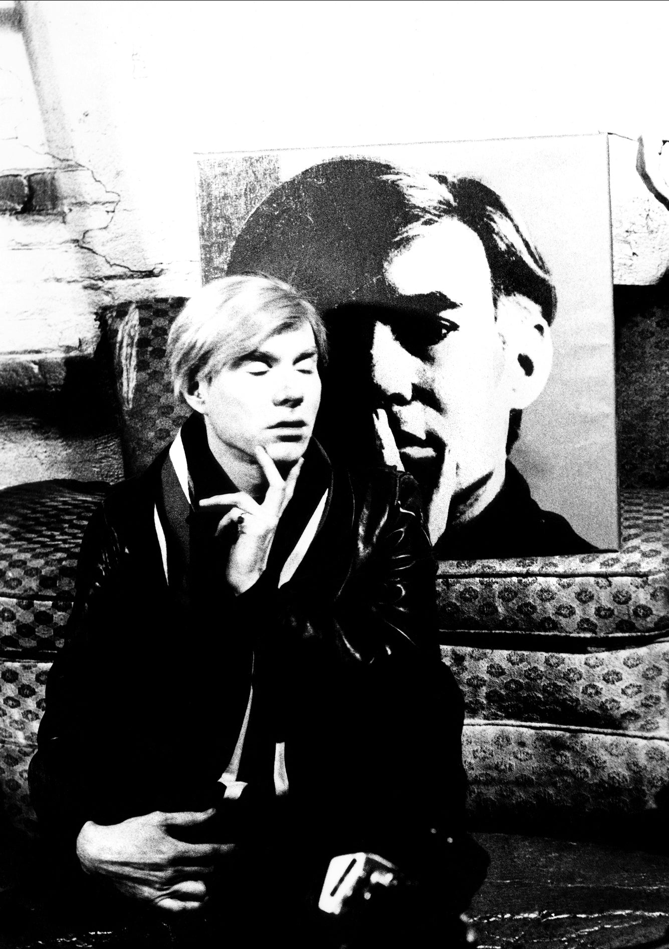 Andy Warhol with Self-Portrait, 1967