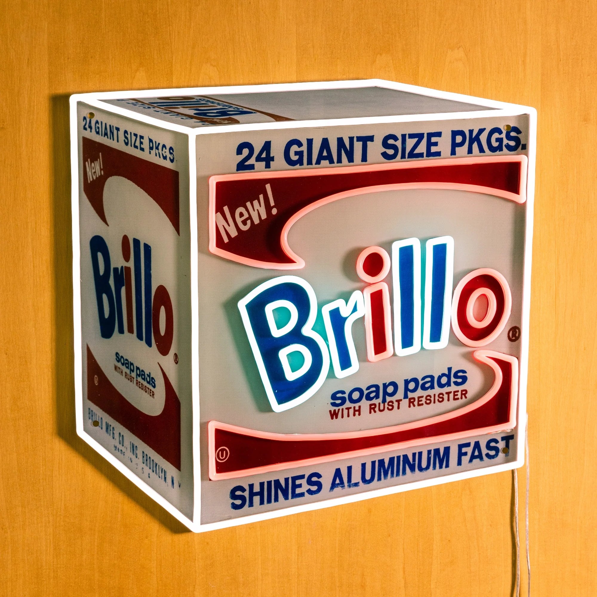 Brillo Box by Andy Warhol Neon Sign
