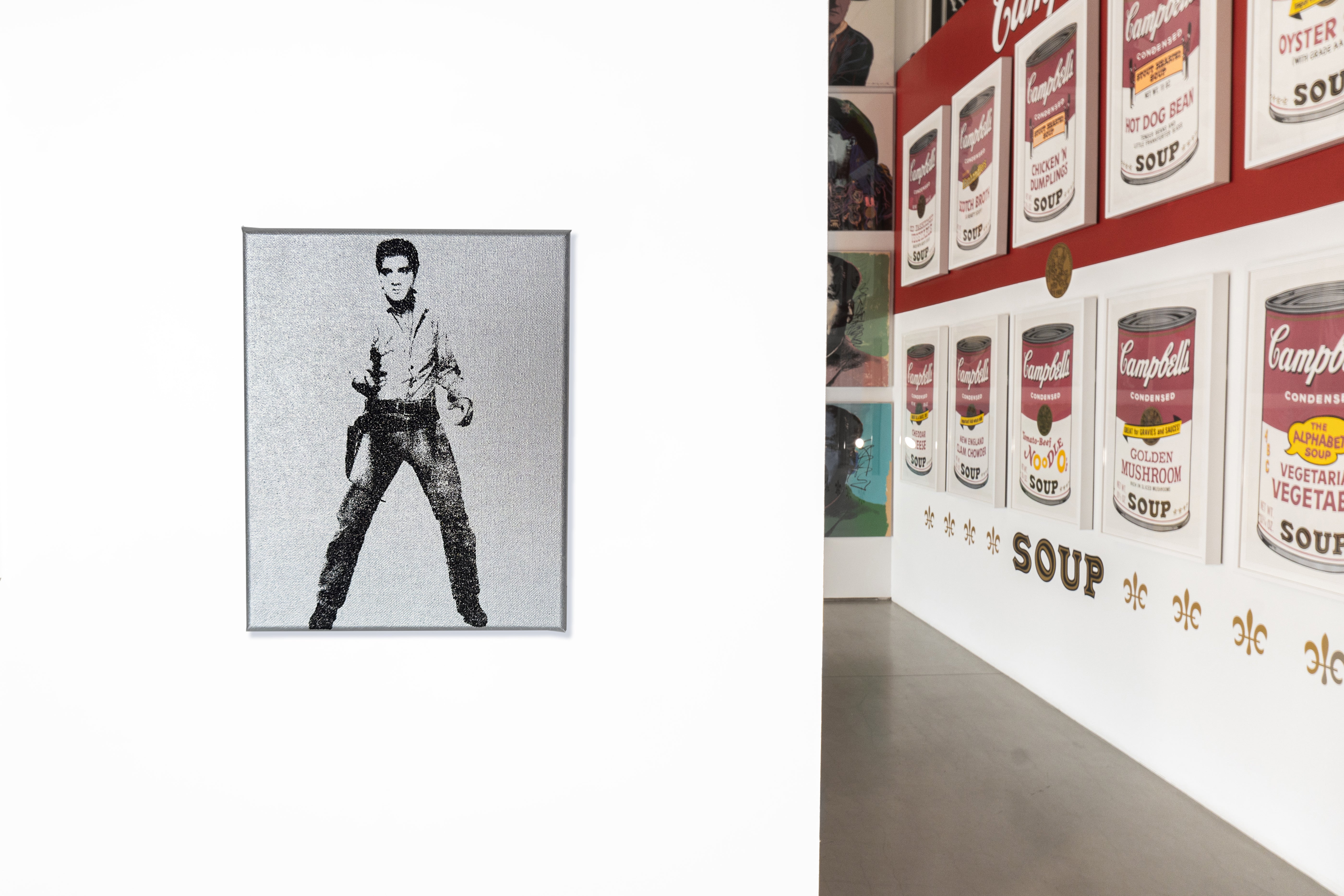 Elvis (Silver) - Screenprint on Canvas 24" x 18"