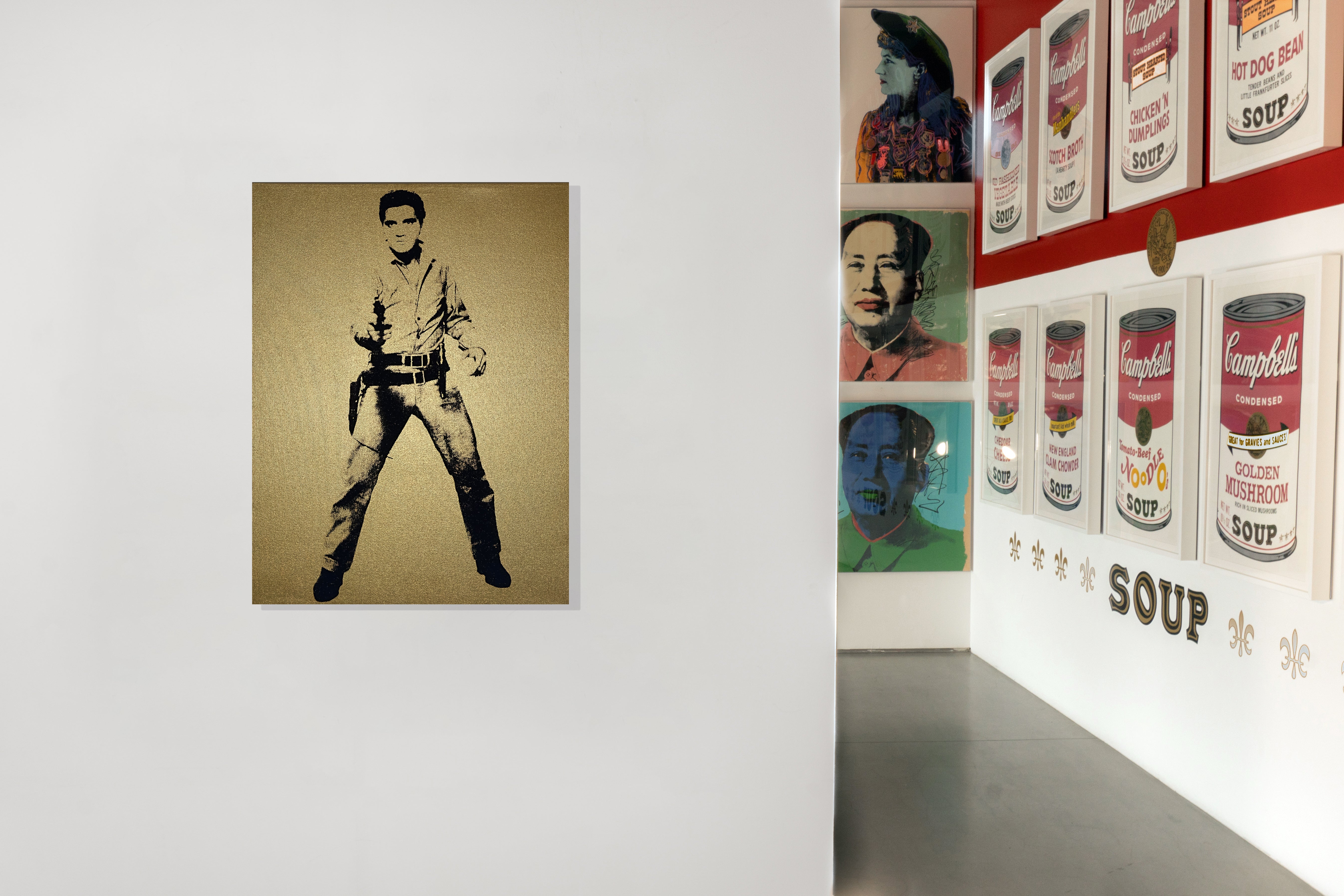 Elvis (Gold) - Screenprint on Canvas 24" x 18"