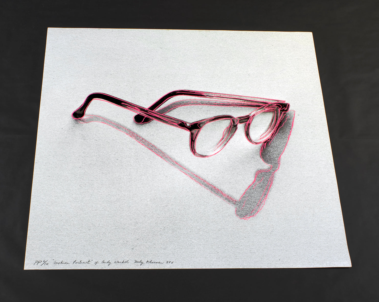 Fashion Portrait of Andy Warhol (Rupert Jasen Smith and Hedy Klineman), Screenprint with Diamond Dust