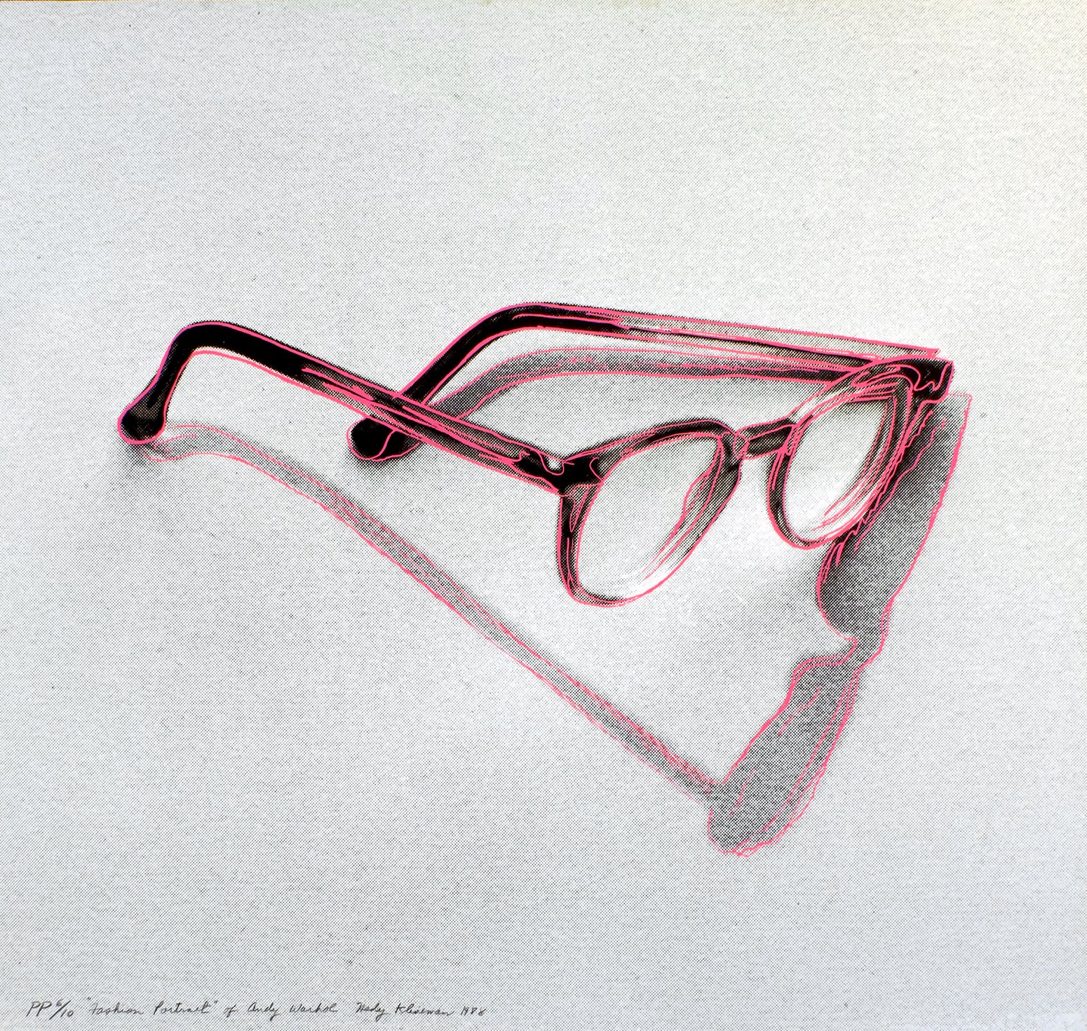 Fashion Portrait of Andy Warhol (Rupert Jasen Smith and Hedy Klineman), Screenprint with Diamond Dust