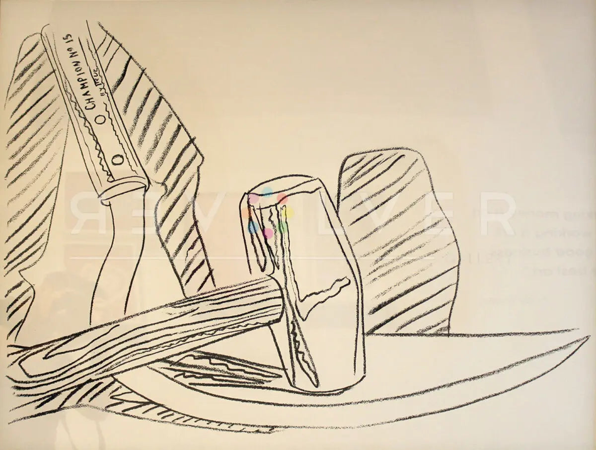 Andy Warhol - Hammer and Sickle (FS II.162 - Black and White - Unique)