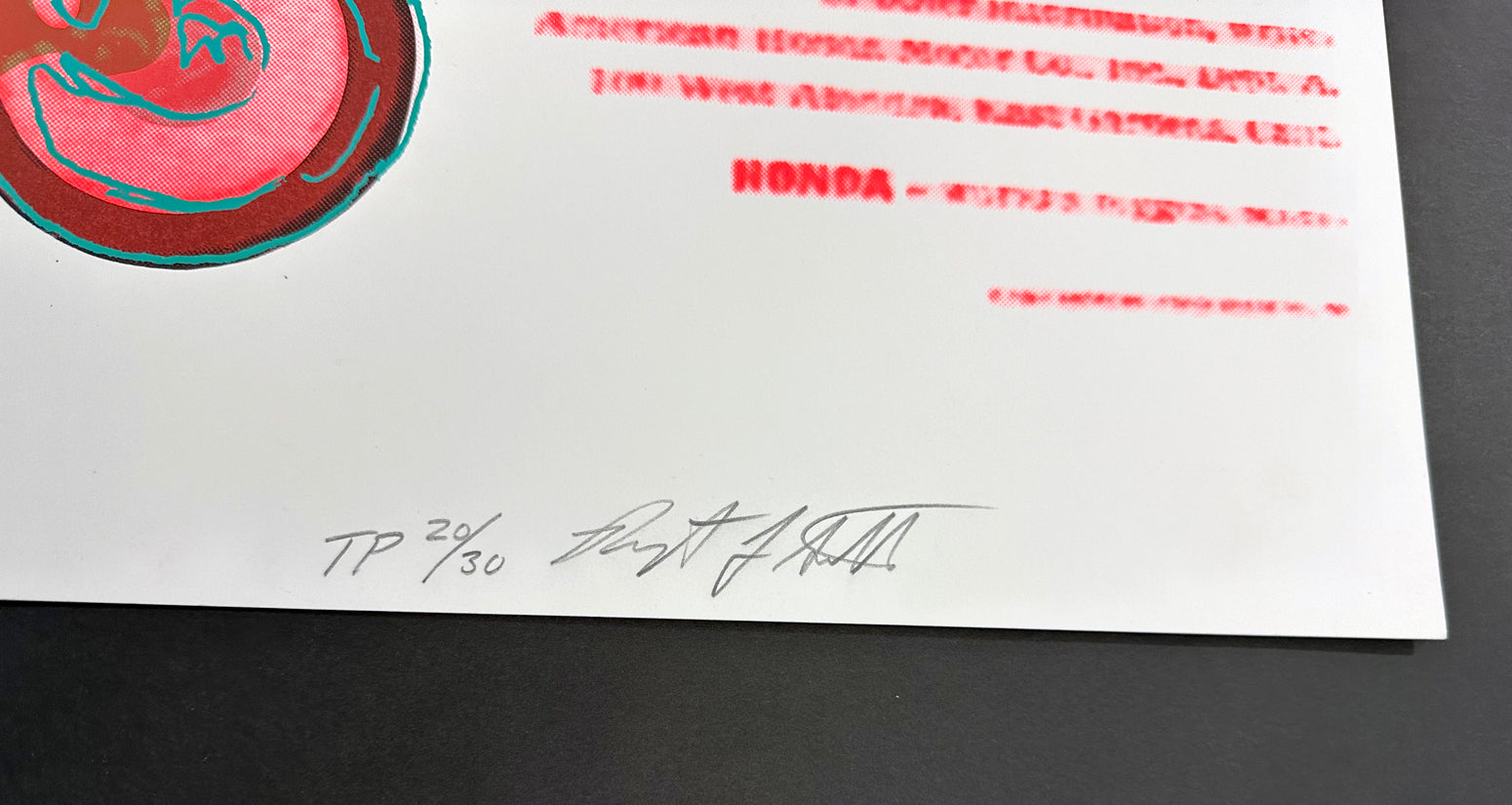 Honda (Trial Proof), Screenprint