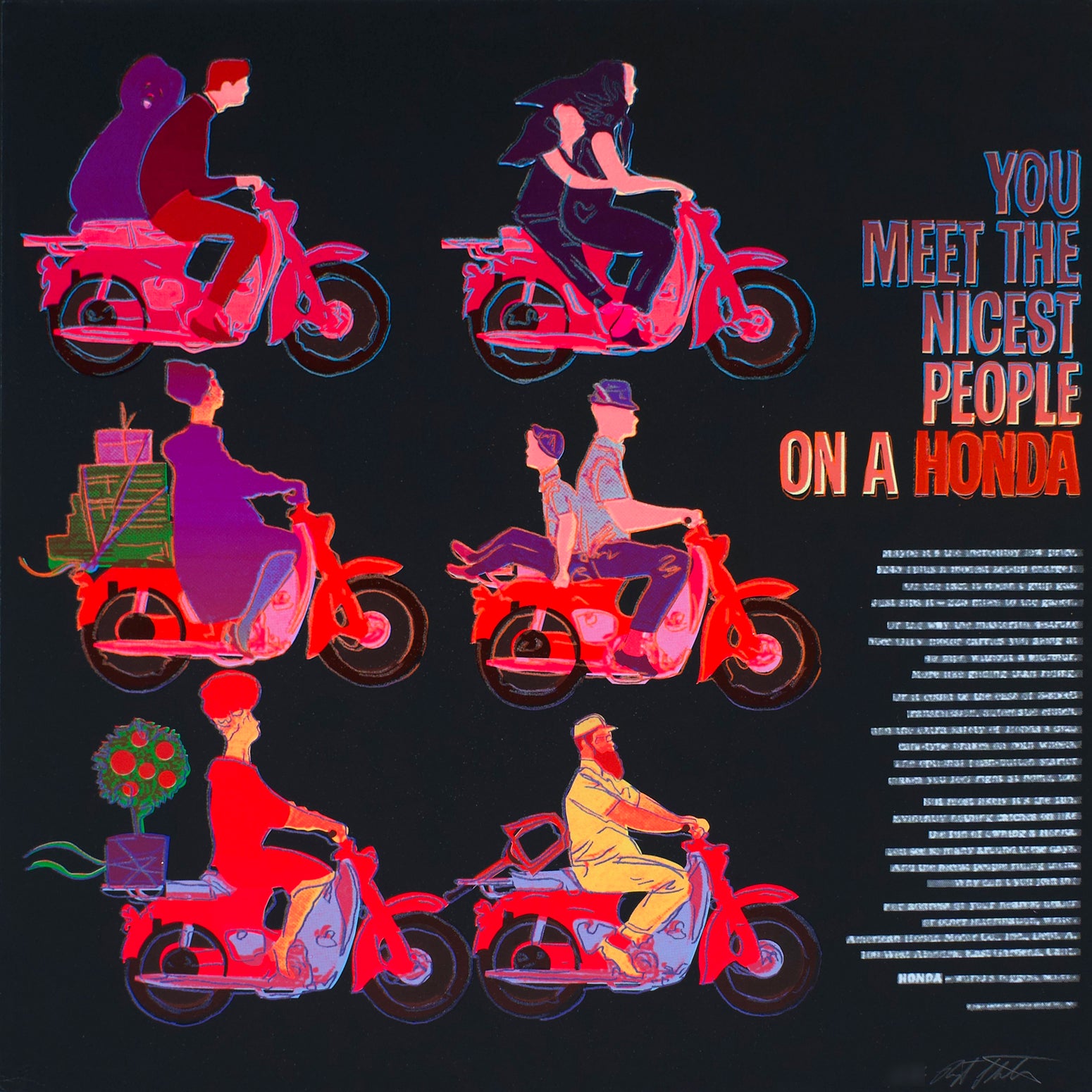 Honda (from the Homage to Andy Warhol Portfolio), Screenprint