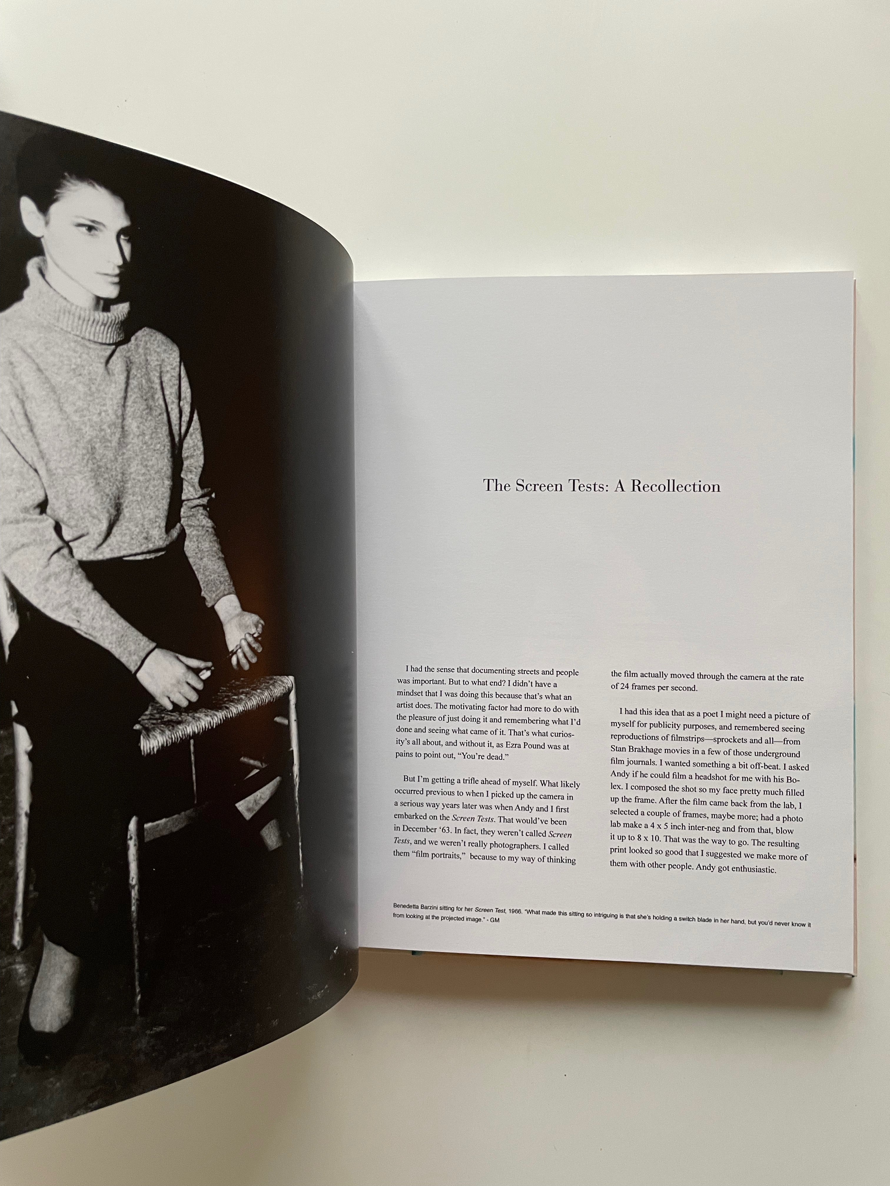 Screen Tests / A Diary, by Gerard Malanga and Andy Warhol - Autographed Book