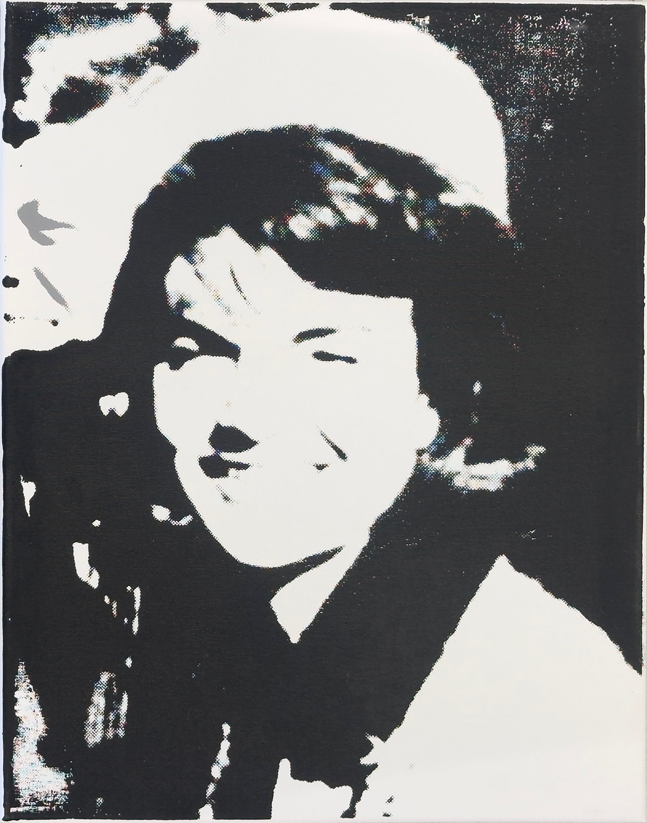Jackie (White) - Screenprint on Canvas 16" x 20"