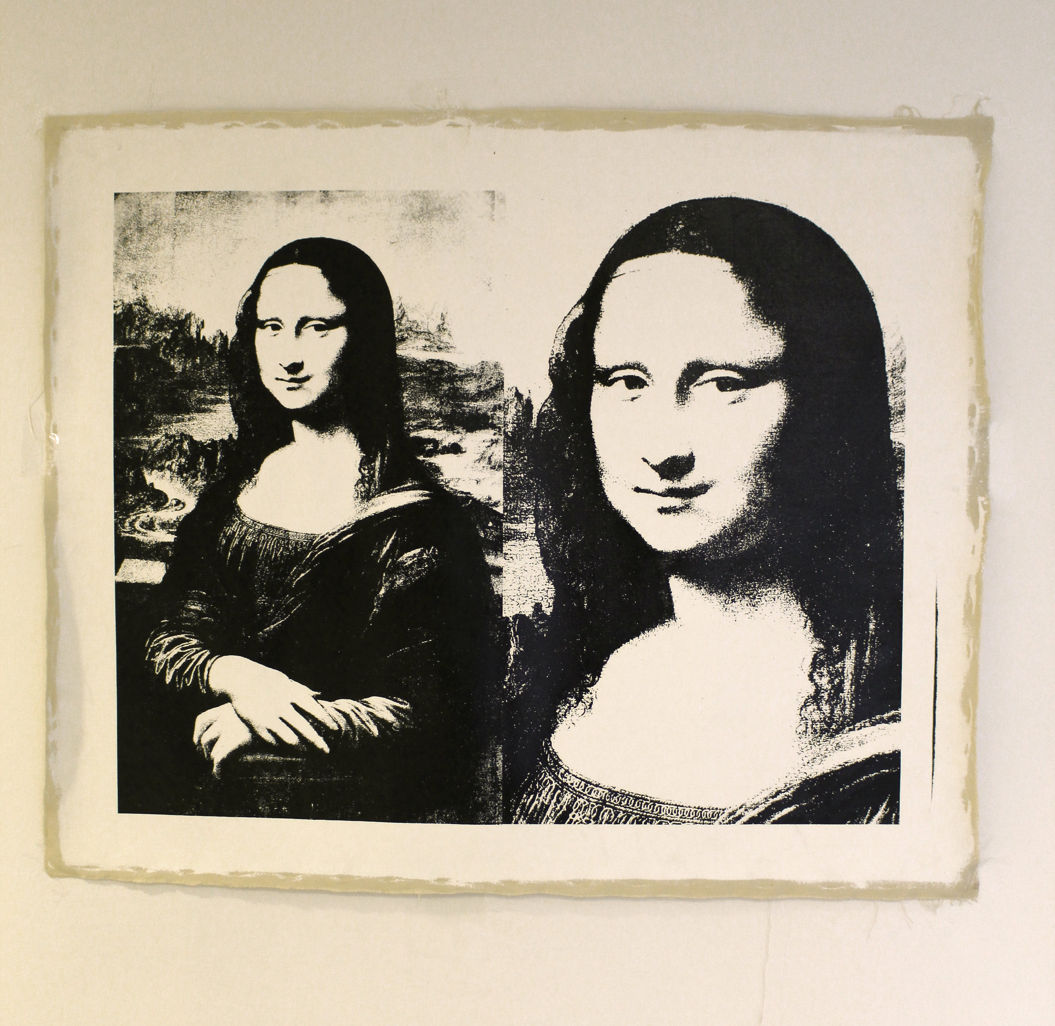 Double Mona Lisa (White) - Canvas Print