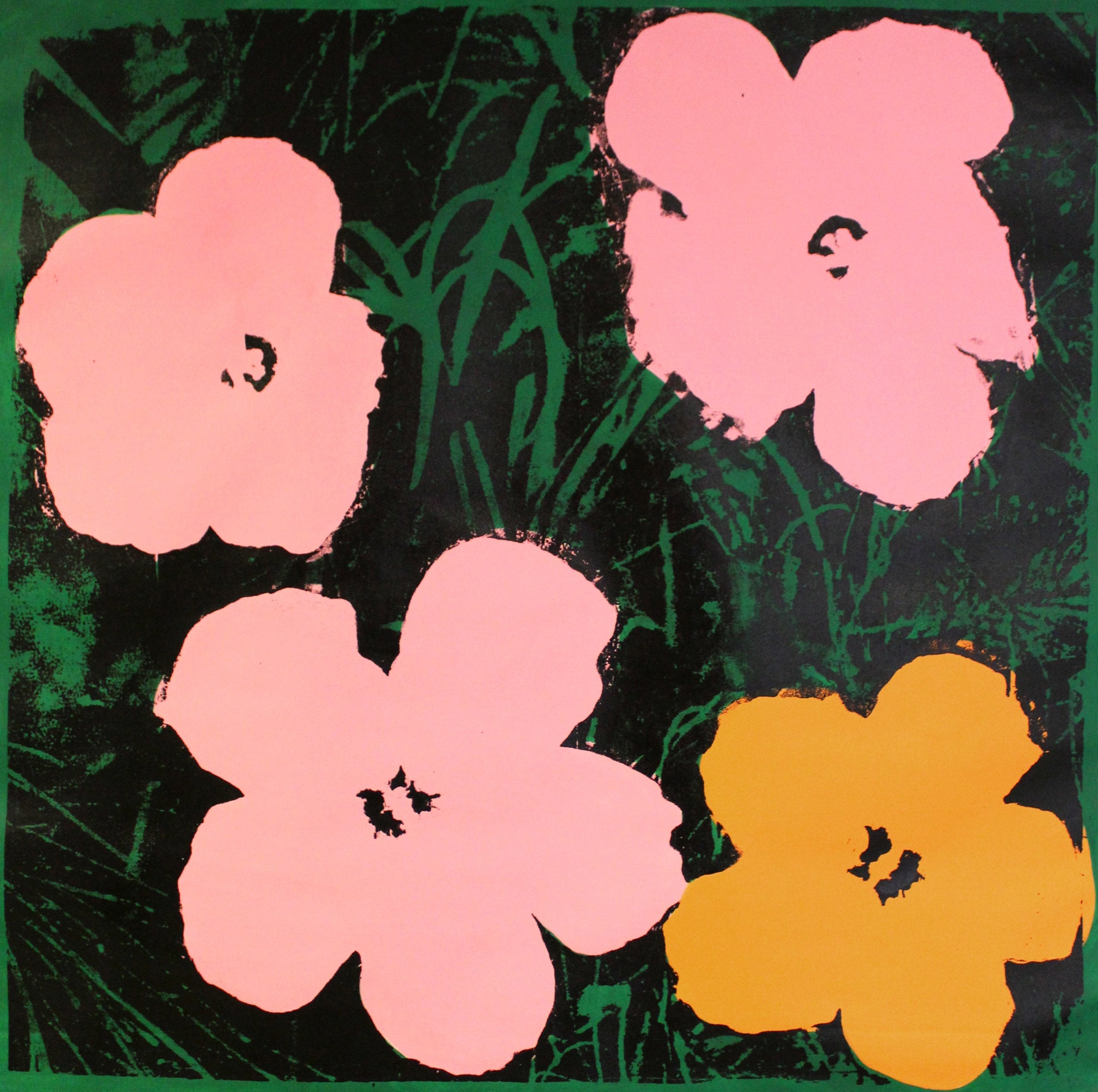 Flowers (Orange & Pink) - Canvas Print