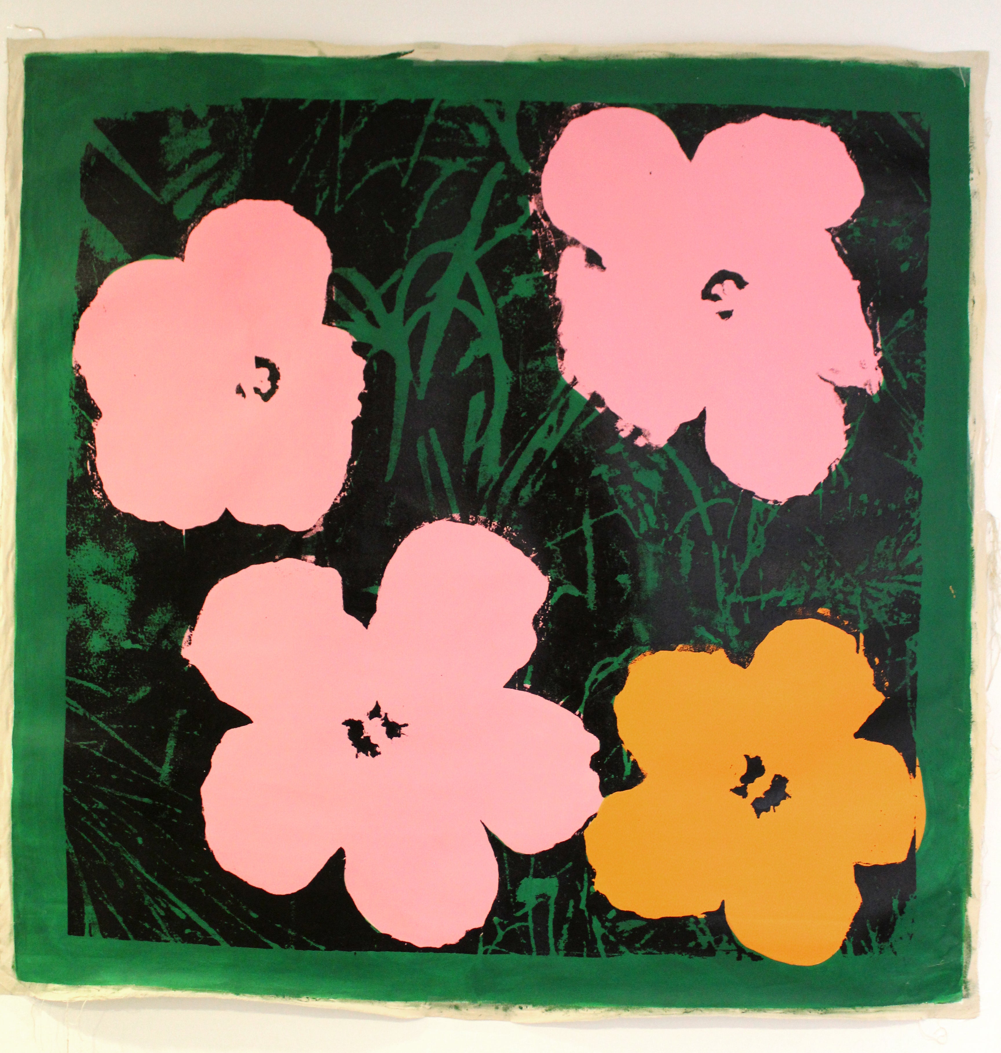 Flowers (Orange & Pink) - Canvas Print