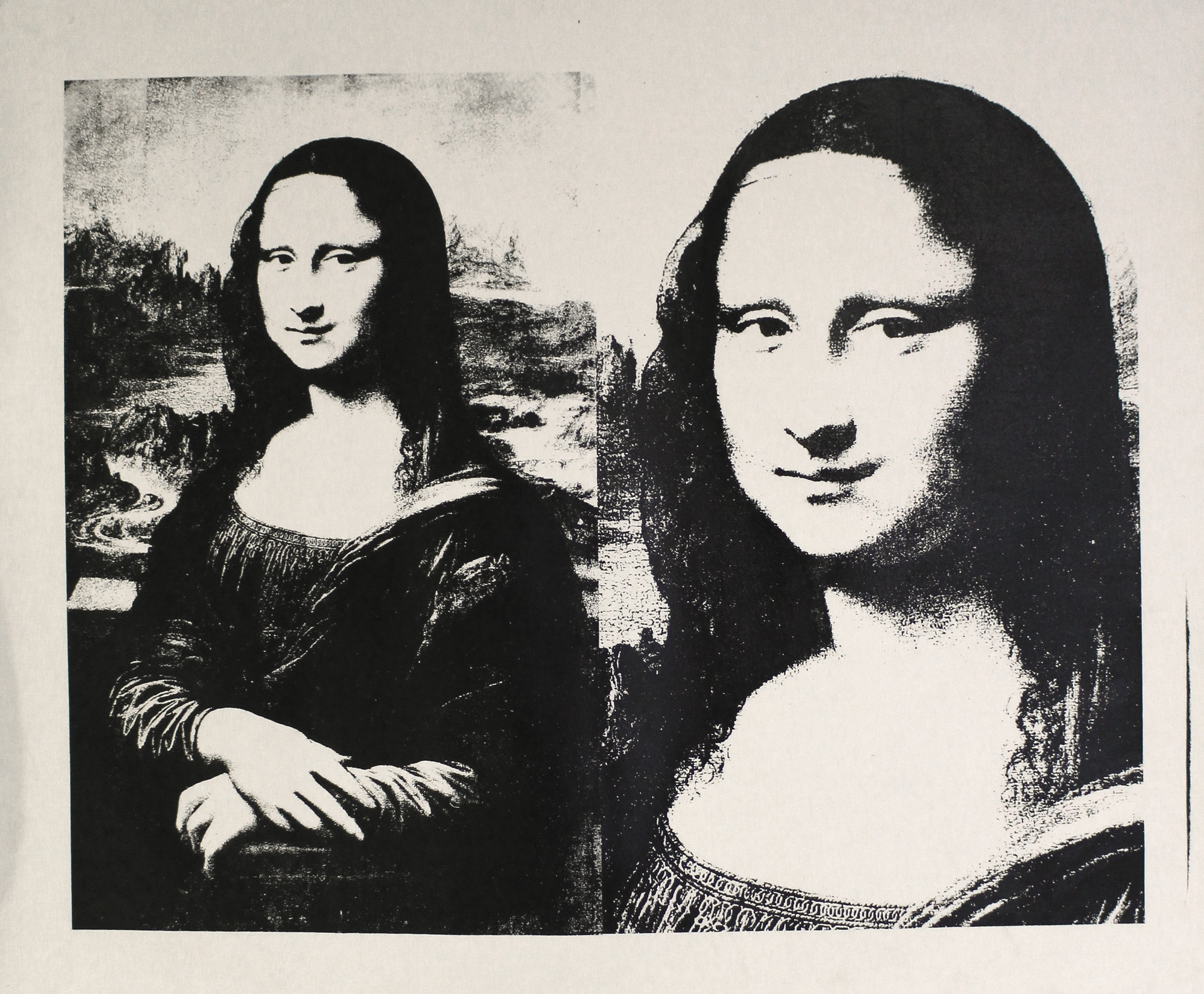 Double Mona Lisa (White) - Canvas Print