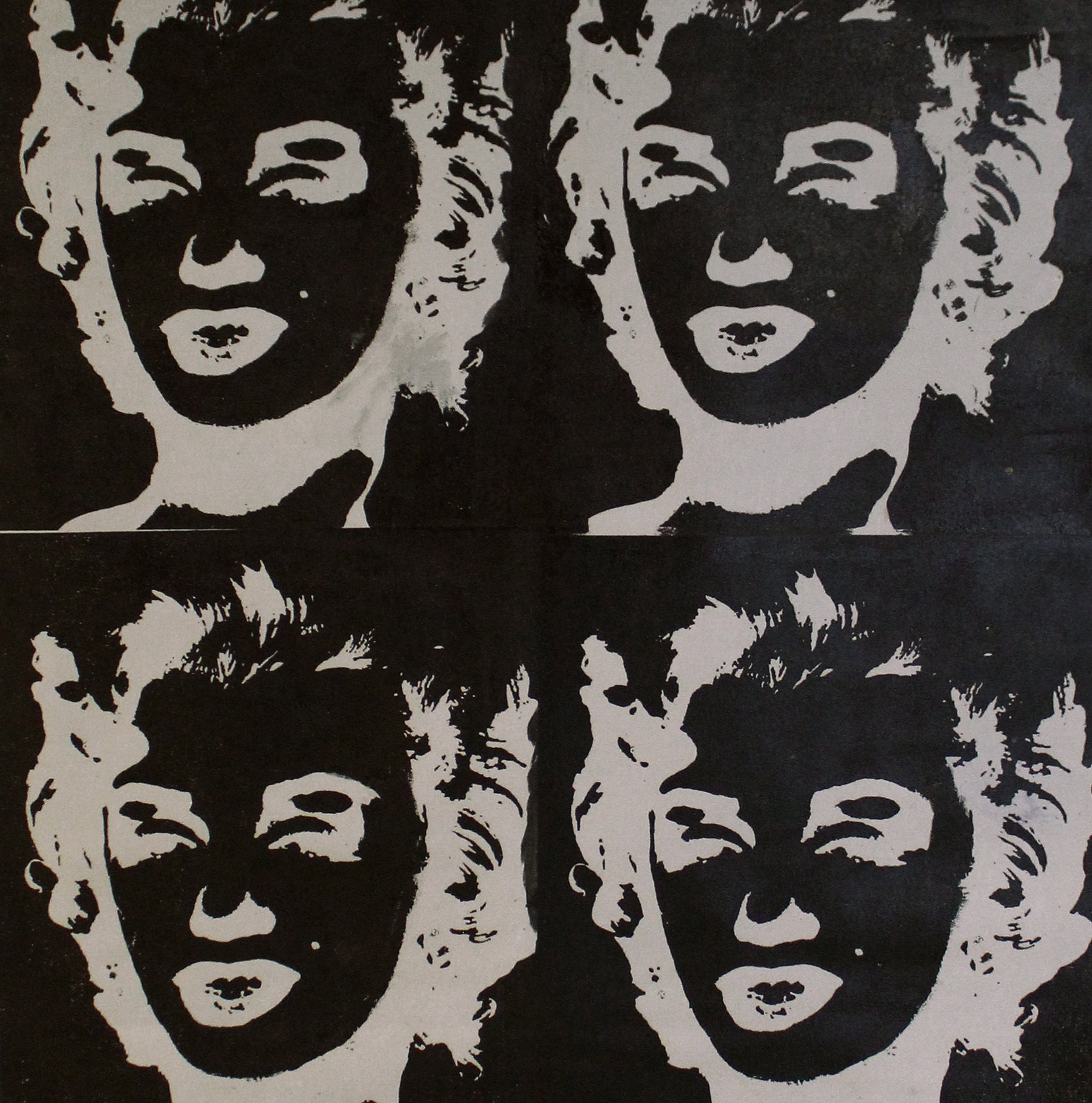Double Marilyn Monroe (Negative) - Canvas Print