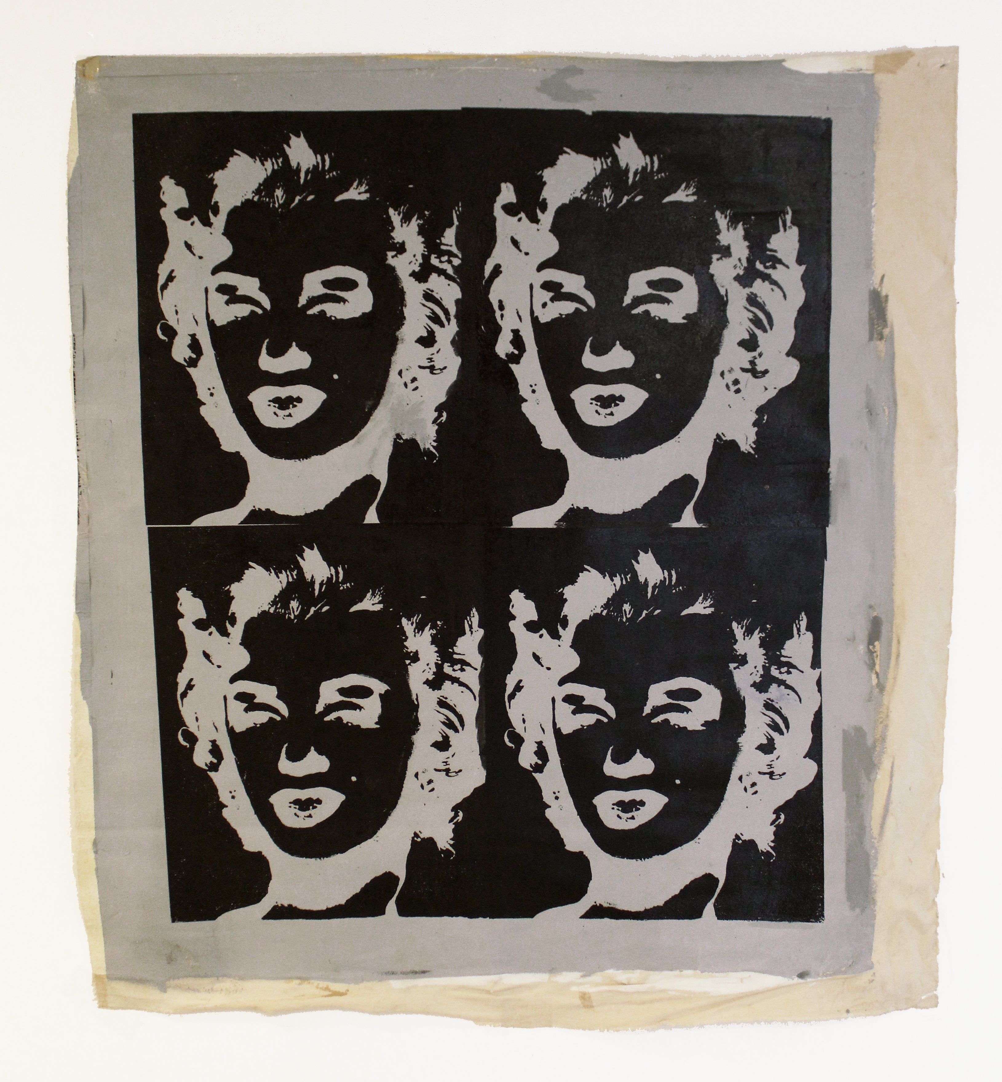 Double Marilyn Monroe (Negative) - Canvas Print