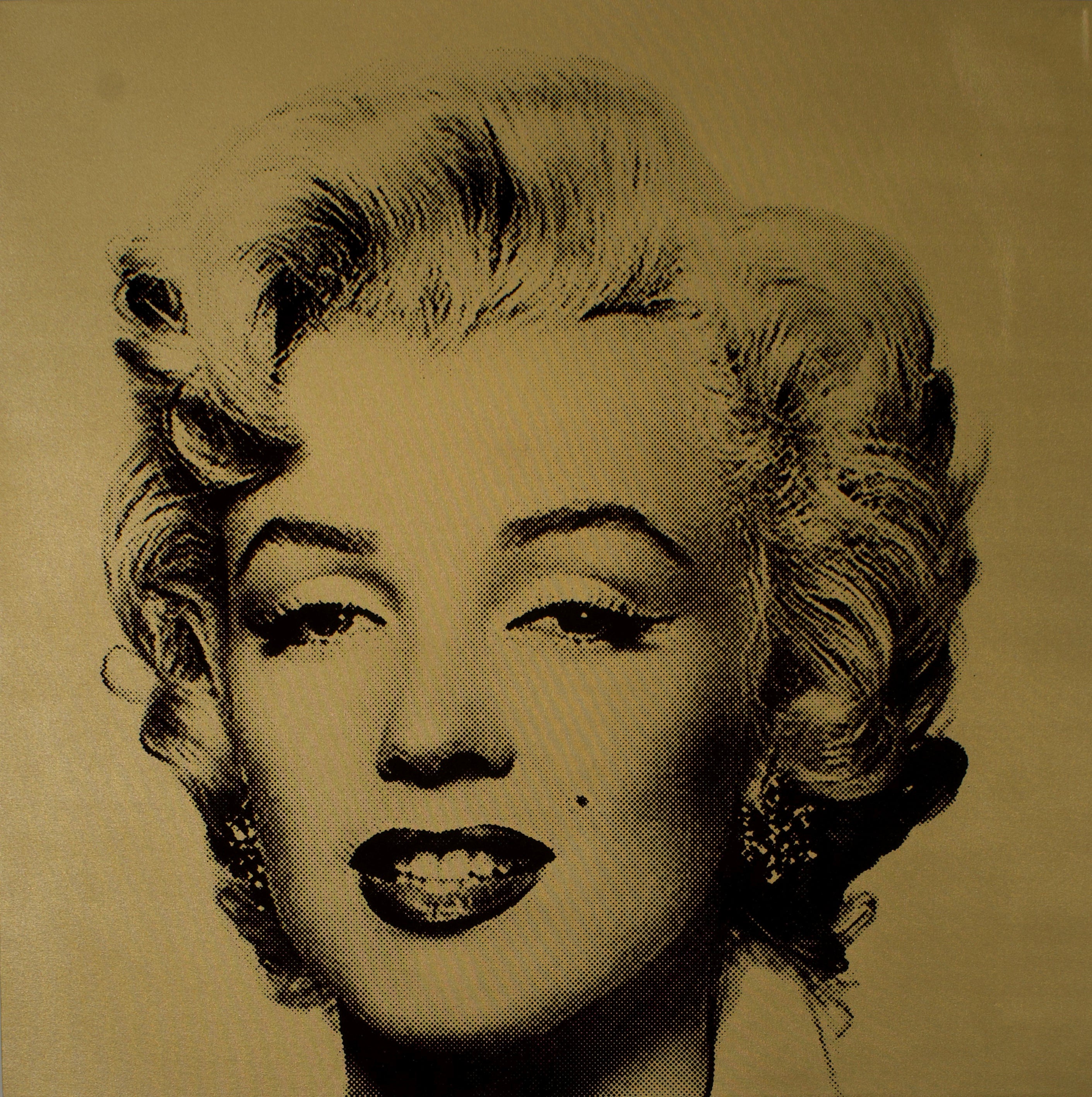 Marilyn Monroe (Gold) - Screenprint on Canvas 40" x 40"