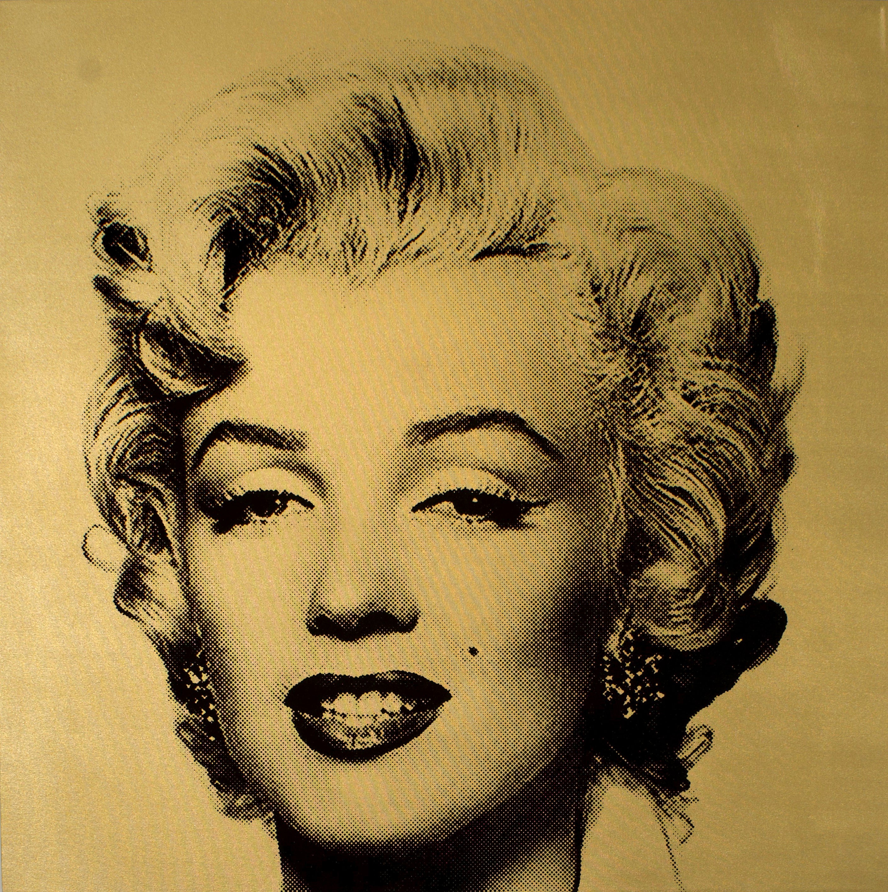 Marilyn Monroe (Gold) - Screenprint on Canvas 20" x 20"
