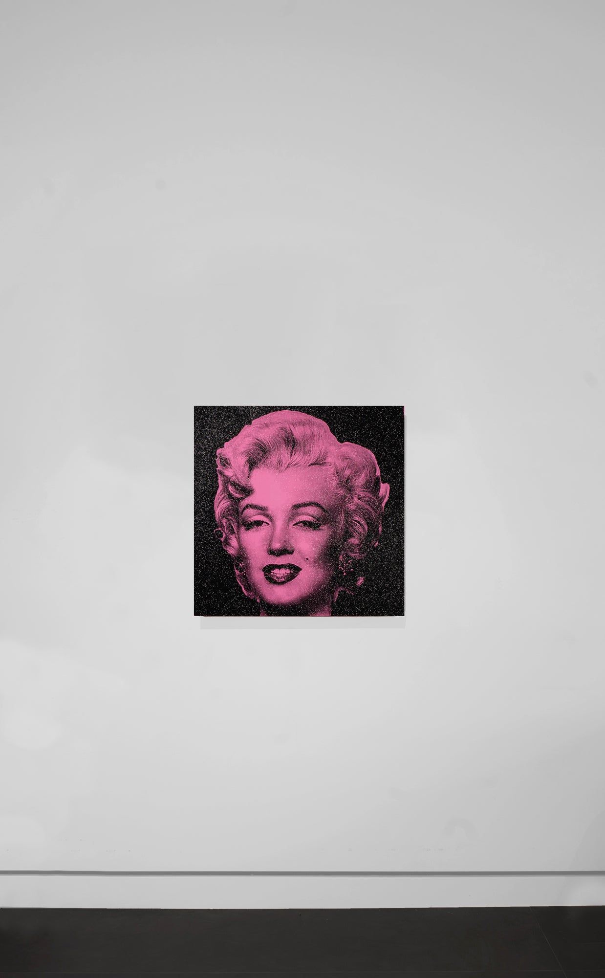 Marilyn Monroe (Pink) - Screenprint with Black Diamond Dust on Canvas 20" x 20"