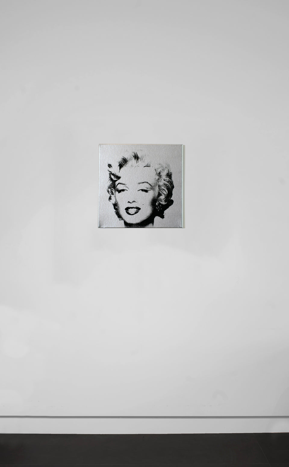 Marilyn Monroe (Silver) - Screenprint on Canvas 12" x 12"