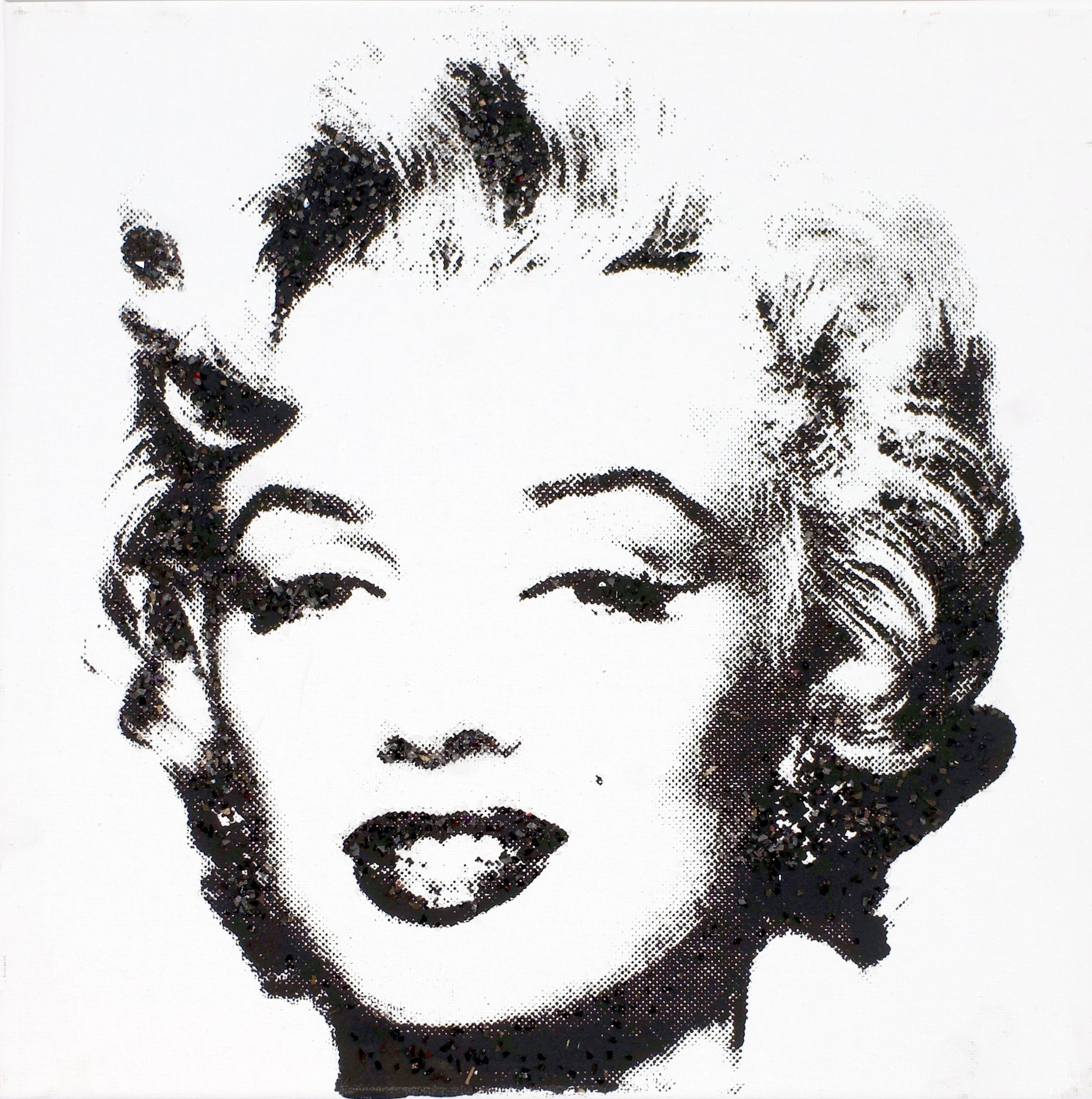 Marilyn Monroe (White) - Screenprint on Canvas 12" x 12"