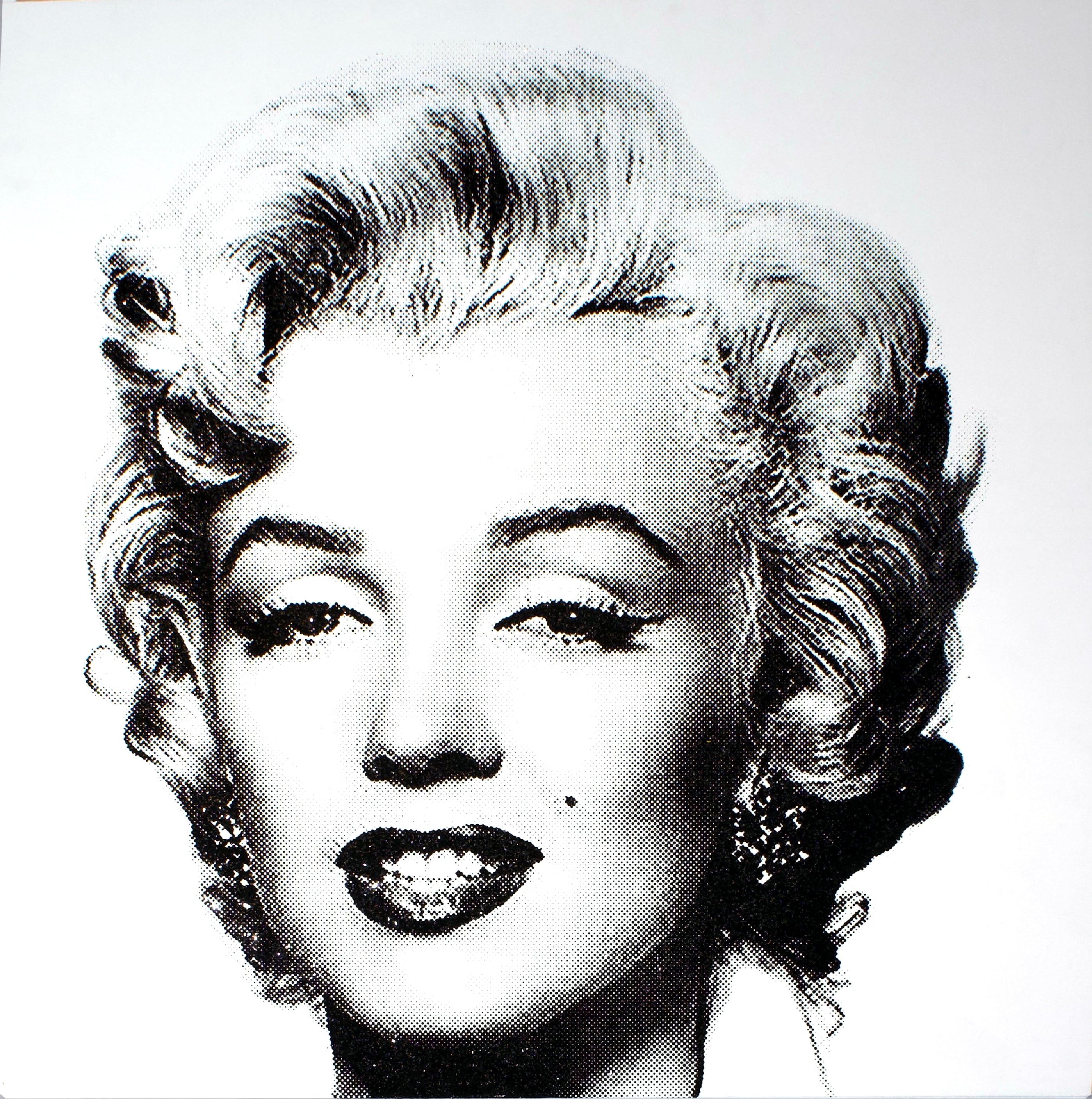 Marilyn Monroe (White) - Screenprint on Canvas 40" x 40"