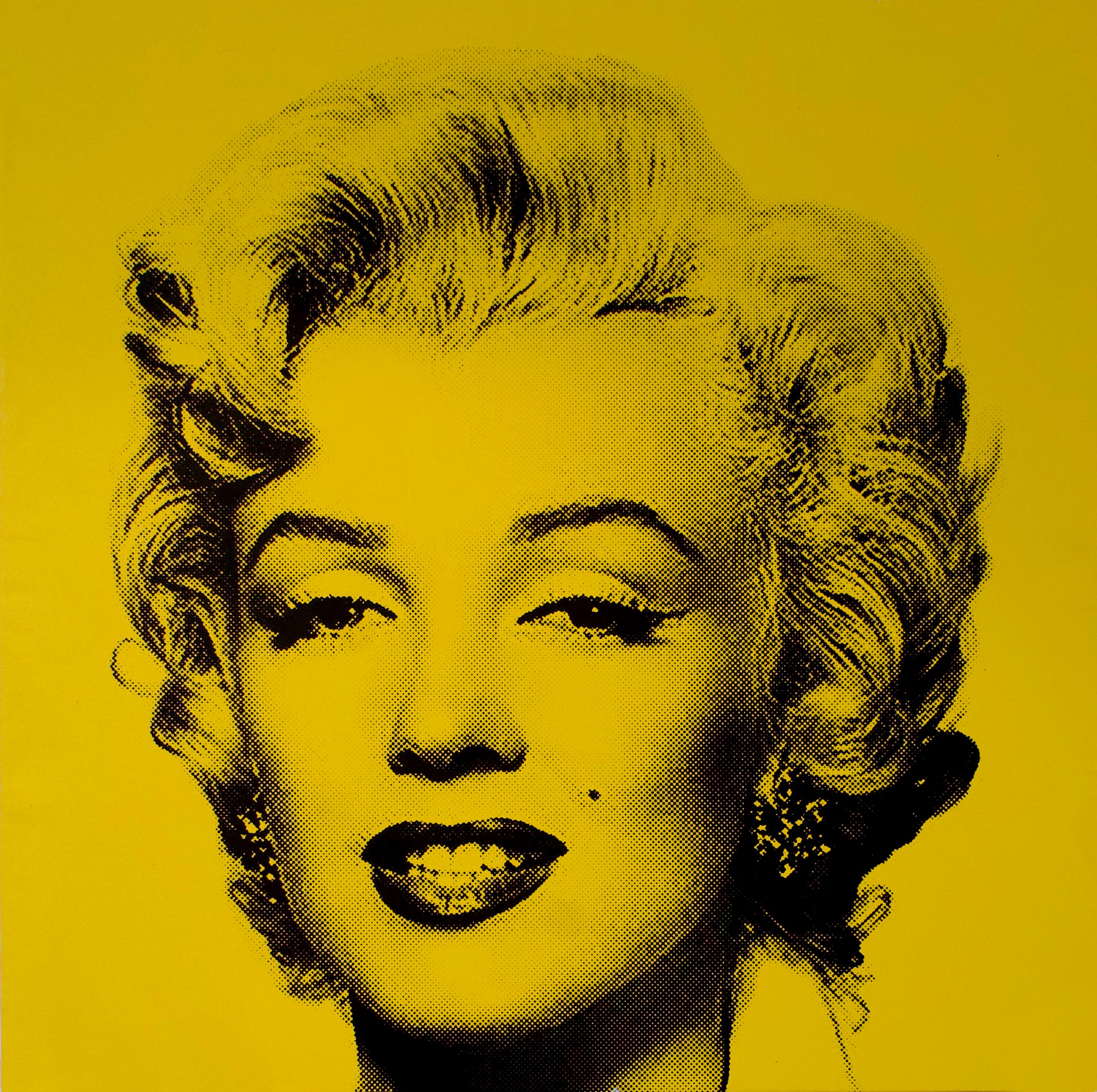 Marilyn Monroe (Yellow) - Screenprint on Canvas 20" x 20"