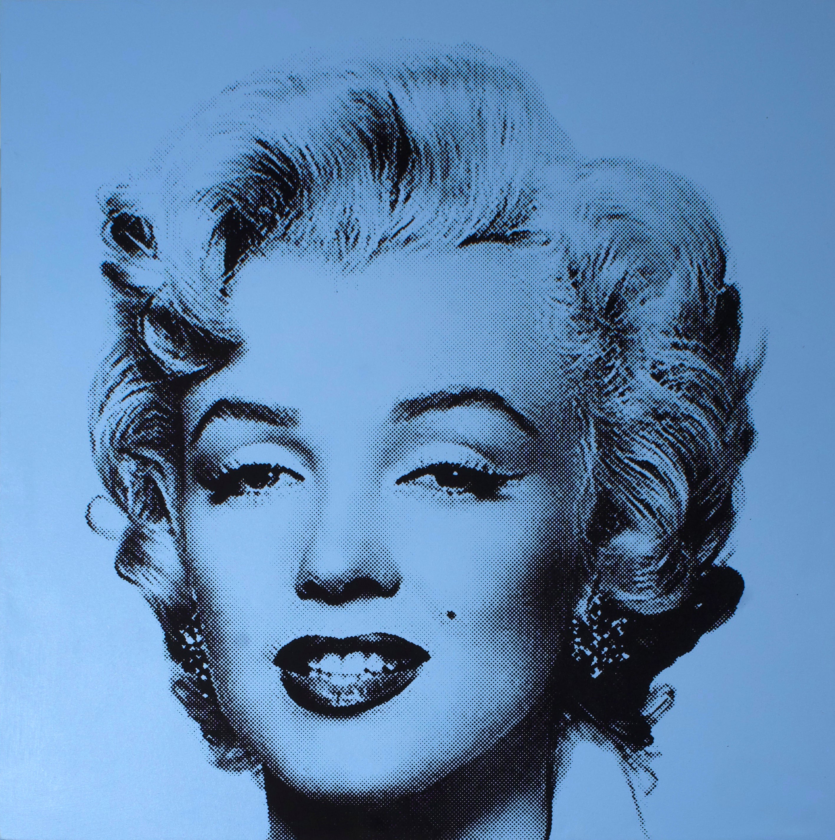 Marilyn Monroe (Light Blue) - Screenprint on Canvas 40" x 40"