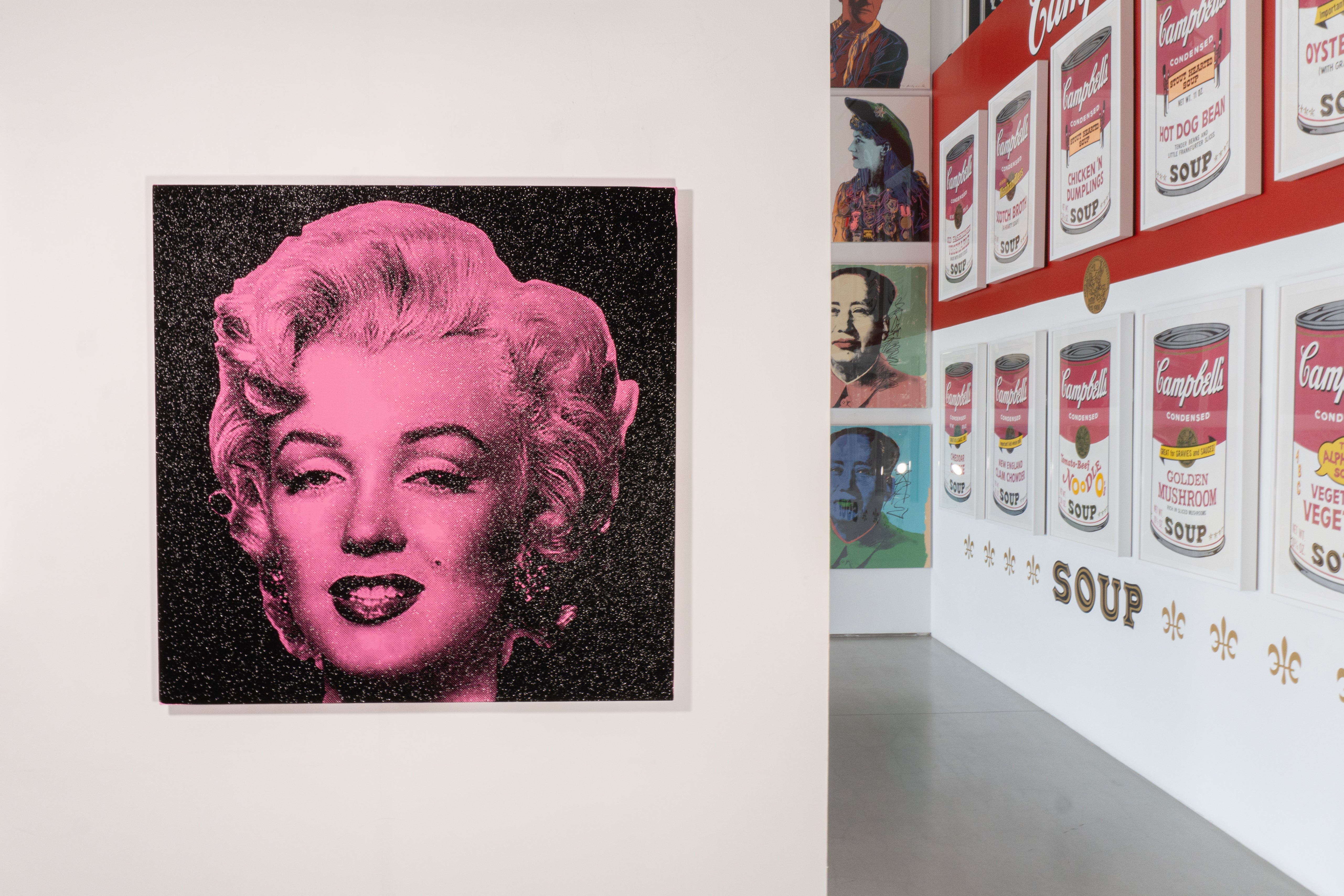 Marilyn Monroe (Pink) - Screenprint with Black Diamond Dust on Canvas 40" x 40"