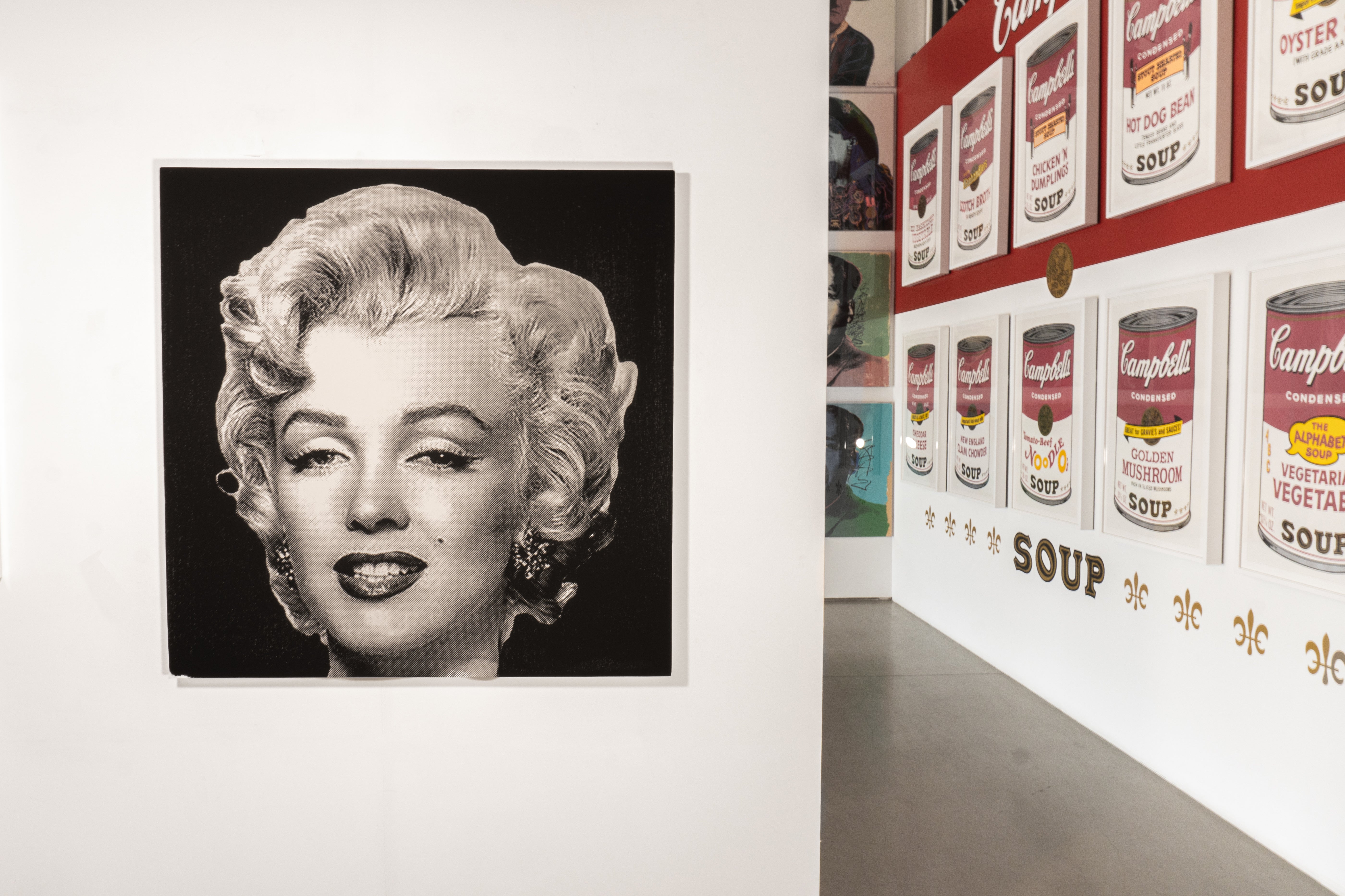 Marilyn Monroe (White) - Screenprint with Black Diamond Dust on Canvas 40" x 40"