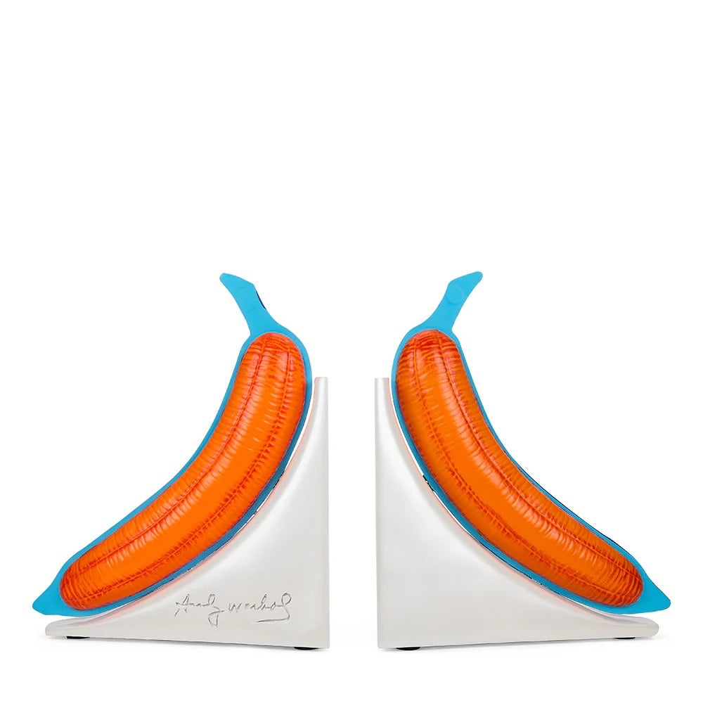 Andy Warhol 10" Lustre Glass Resin Bookends - Blue Banana