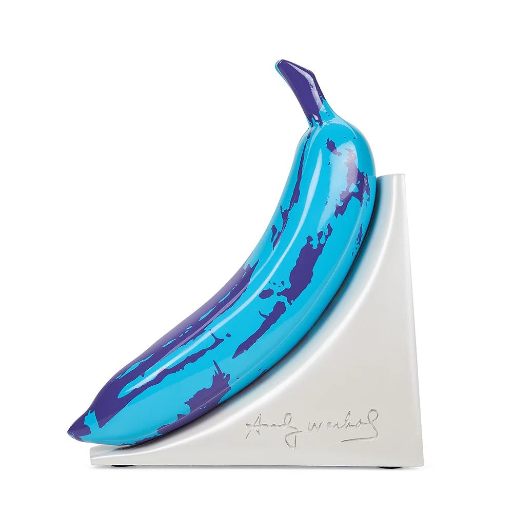 Andy Warhol 10" Lustre Glass Resin Bookends - Blue Banana