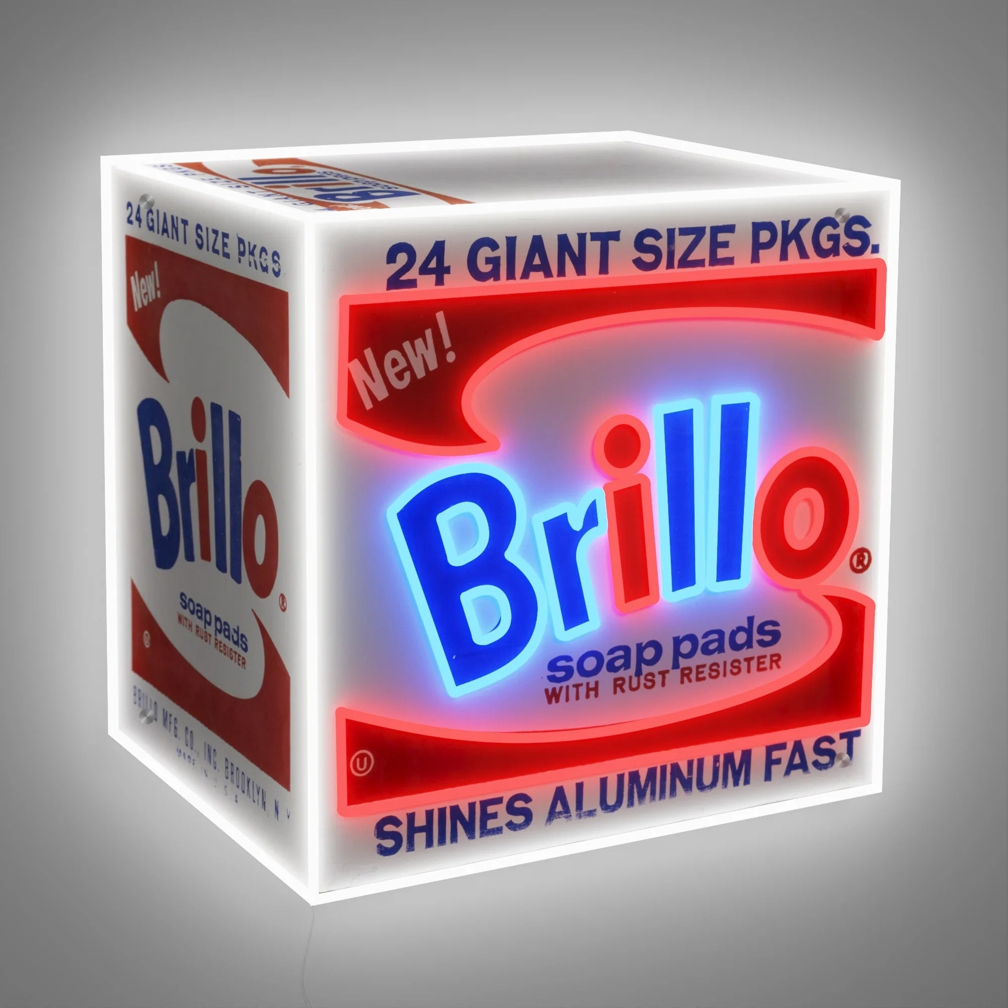 Brillo Box by Andy Warhol Neon Sign