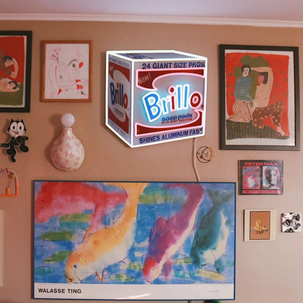 Brillo Box by Andy Warhol Neon Sign