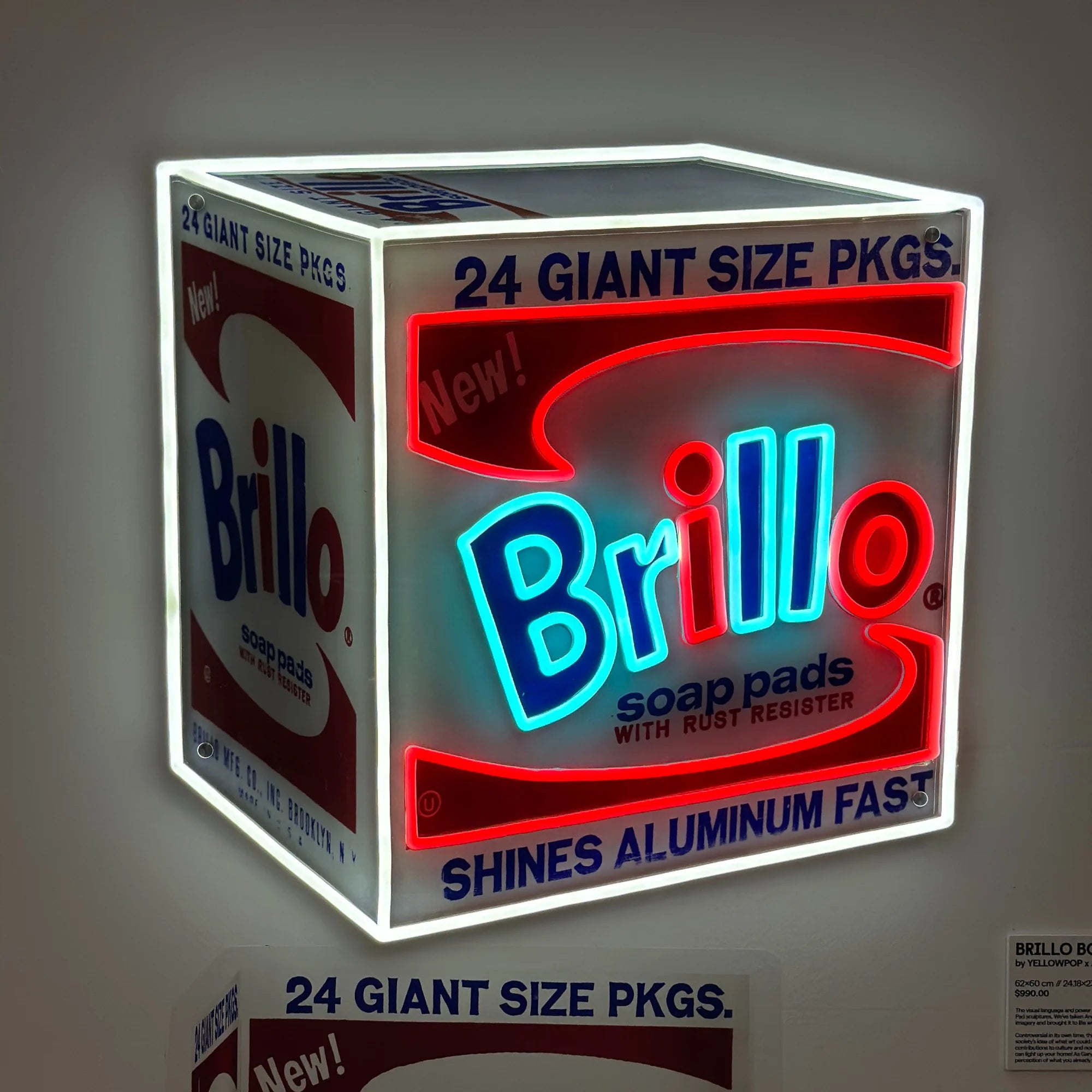 Brillo Box by Andy Warhol Neon Sign