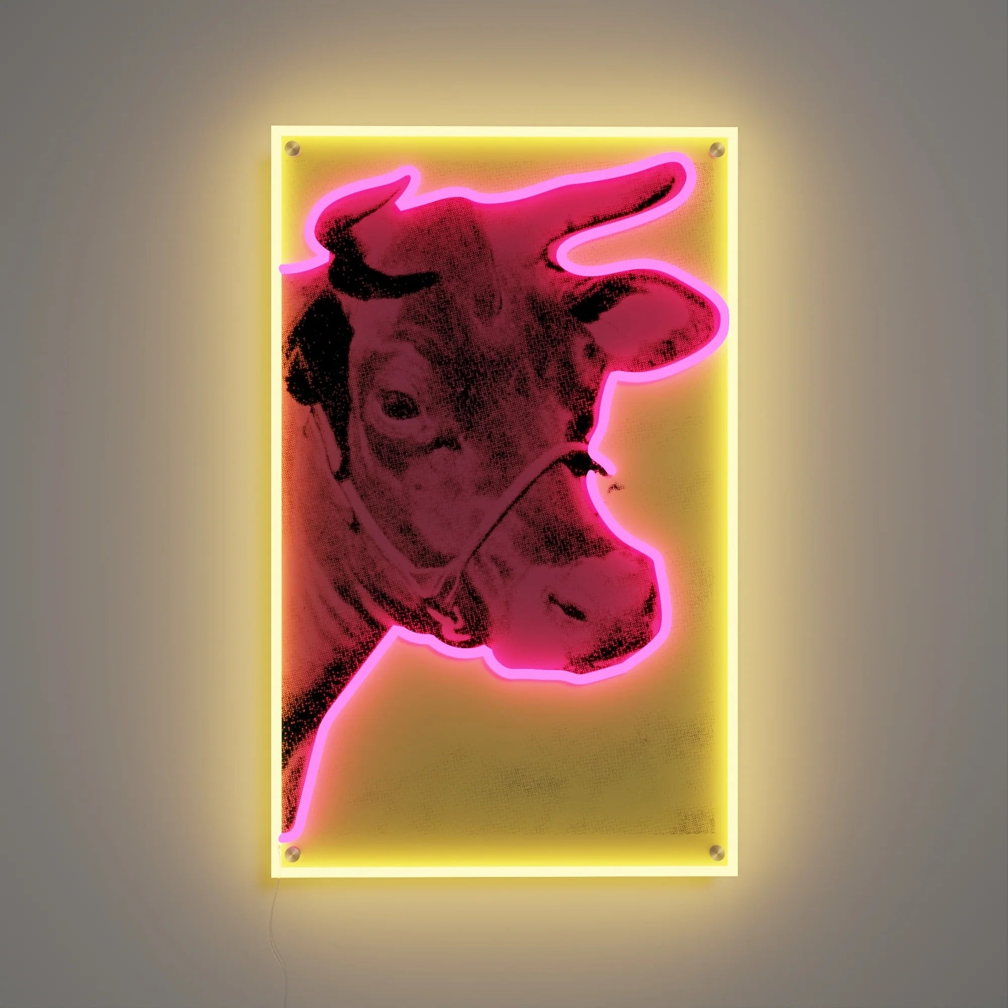 Cow by Andy Warhol Neon Sign