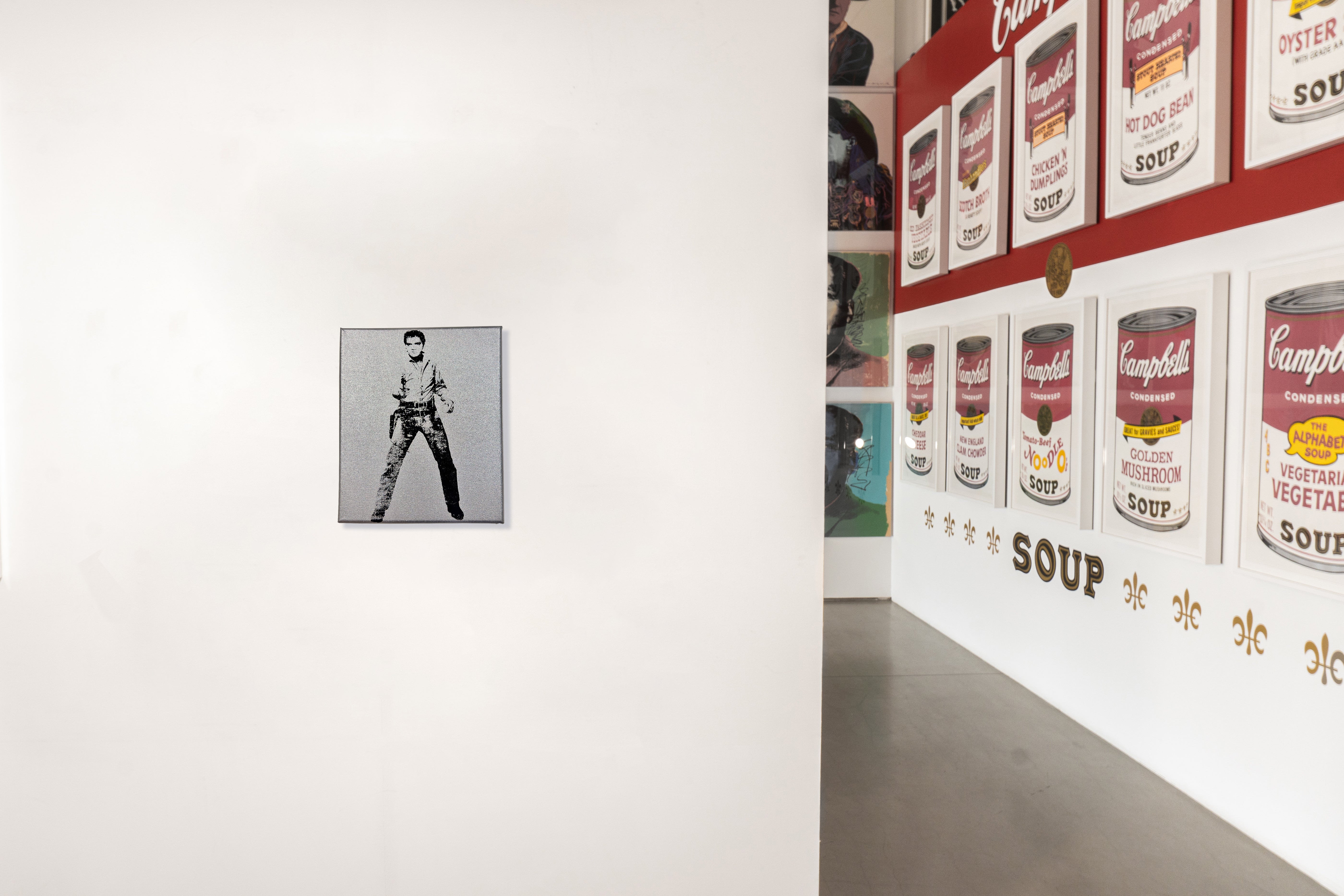 Elvis (Silver) - Screenprint on Canvas 10" x 8"