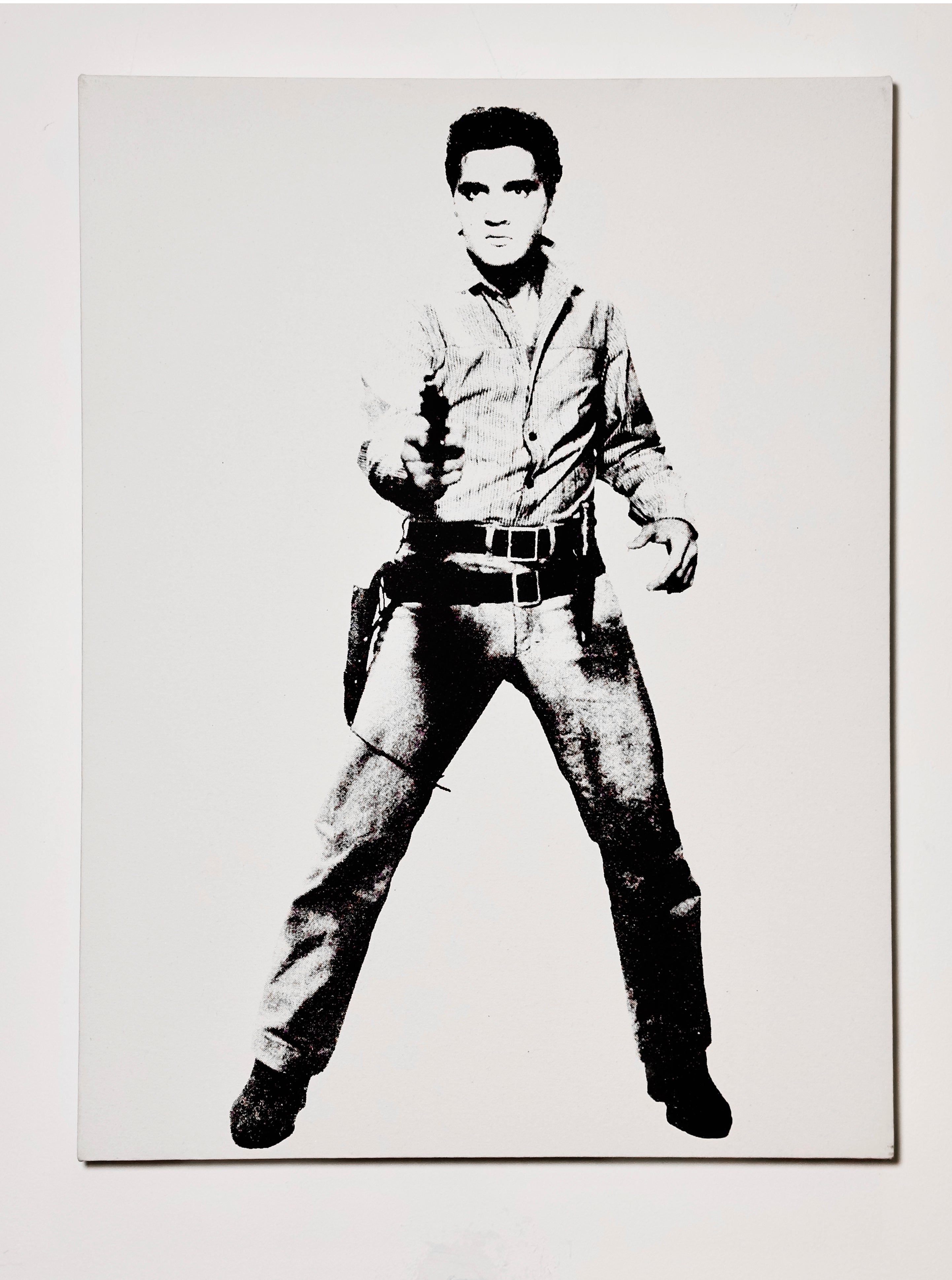 Elvis (White) - Screenprint on Canvas 24" x 18"