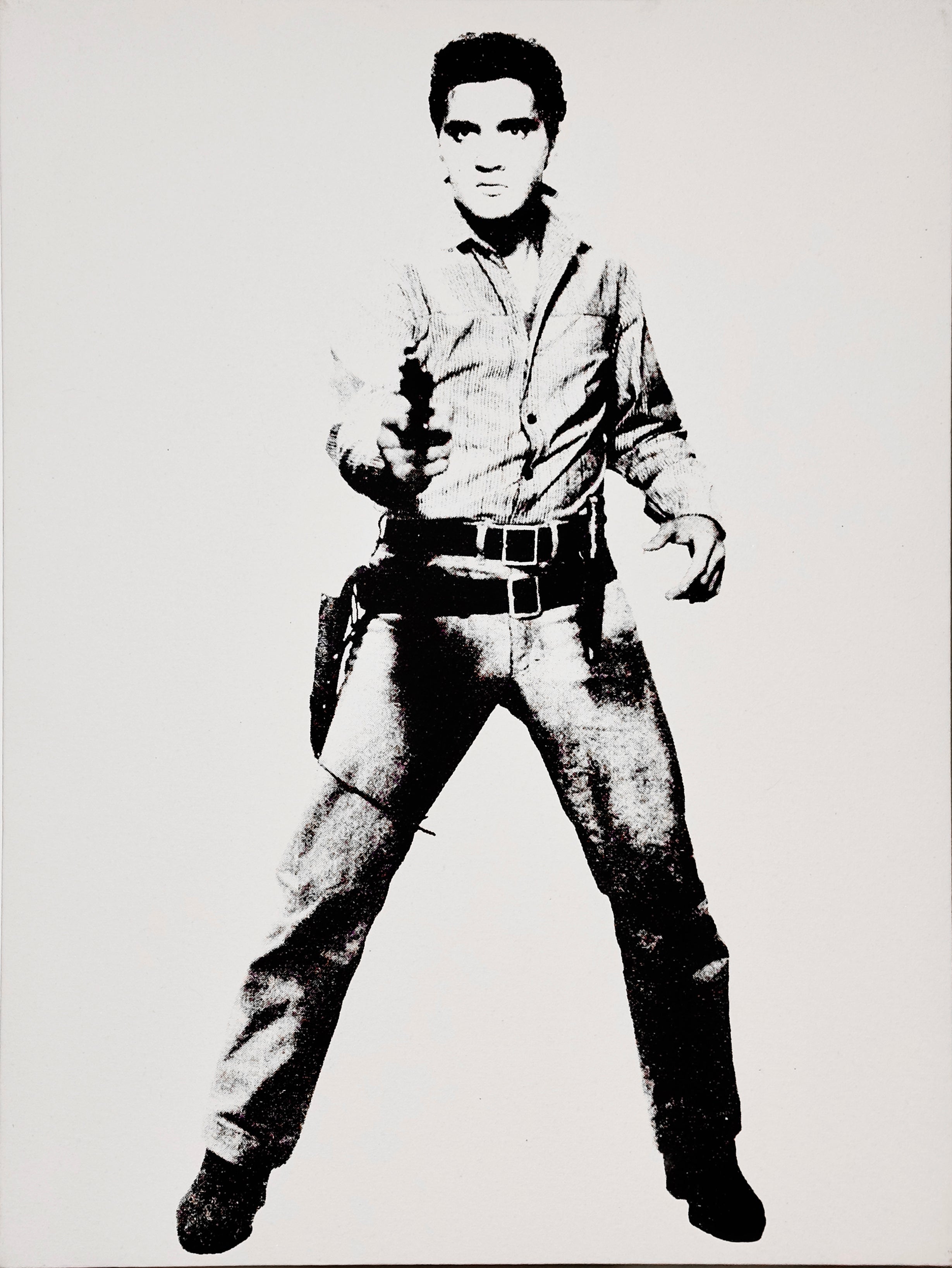 Elvis (White) - Screenprint on Canvas 24" x 18"