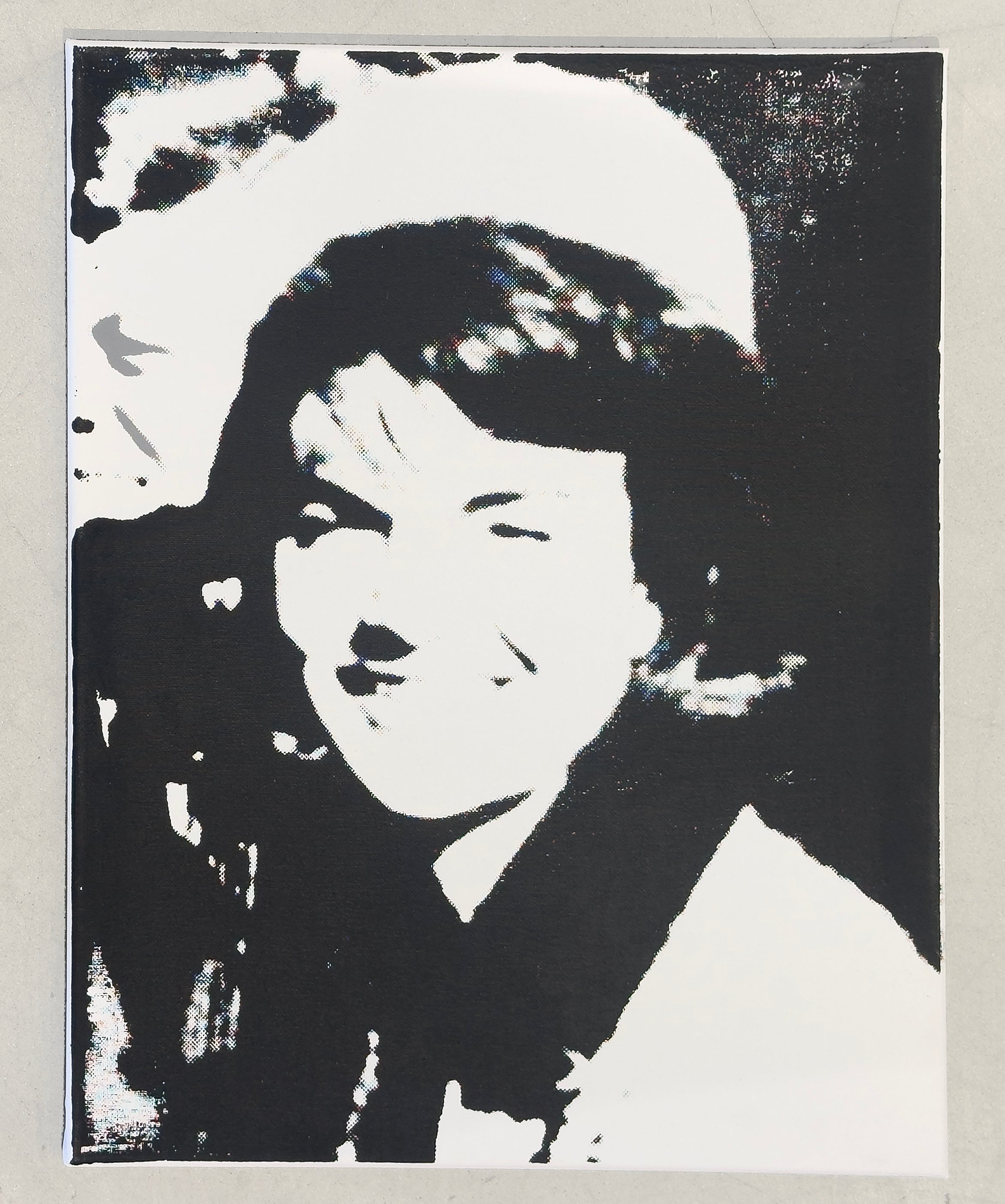 Jackie (White) - Screenprint on Canvas 16" x 20"