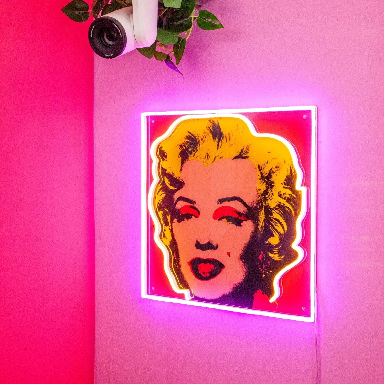 Marilyn Monroe Andy Warhol Neon Sign