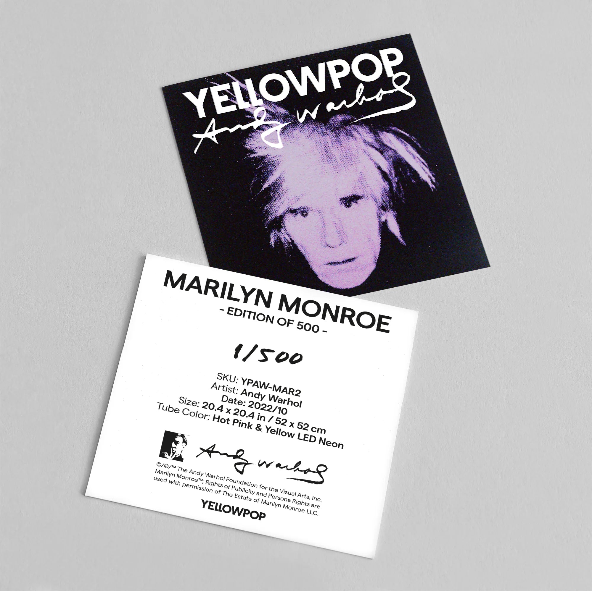 Marilyn Monroe Andy Warhol Neon Sign