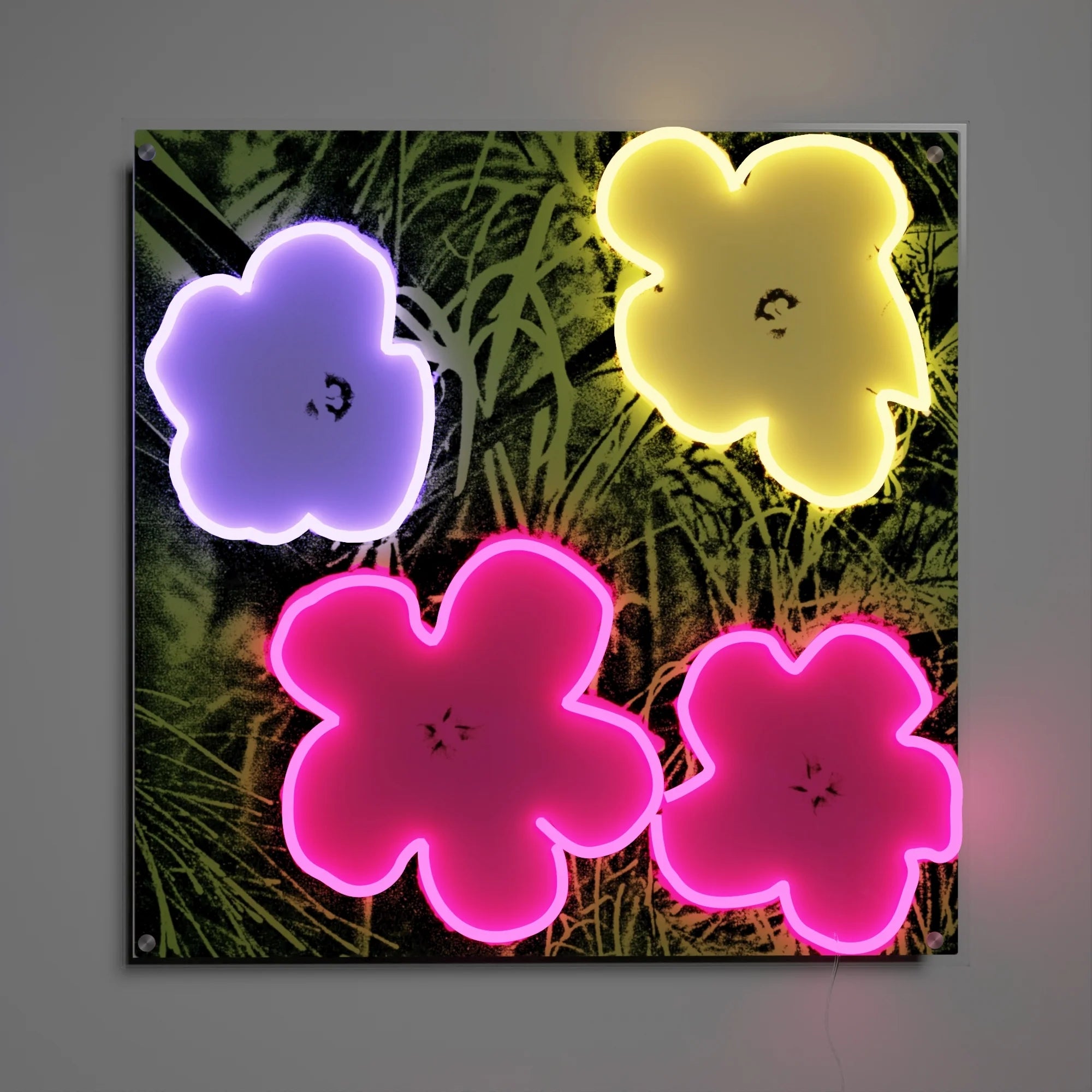 Flowers by Andy Warhol Neon Sign