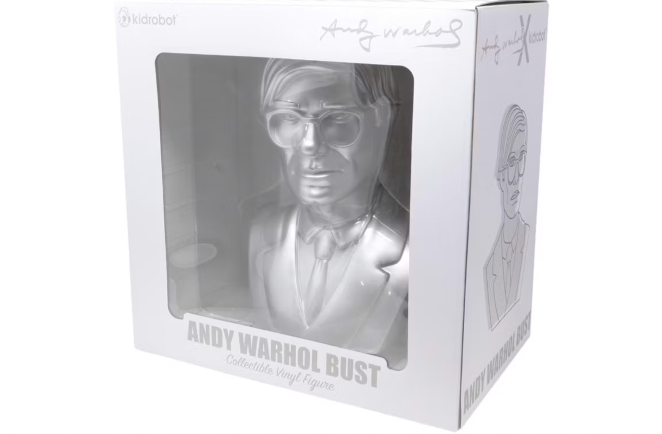 Andy Warhol 12" Bust - Silver Edition