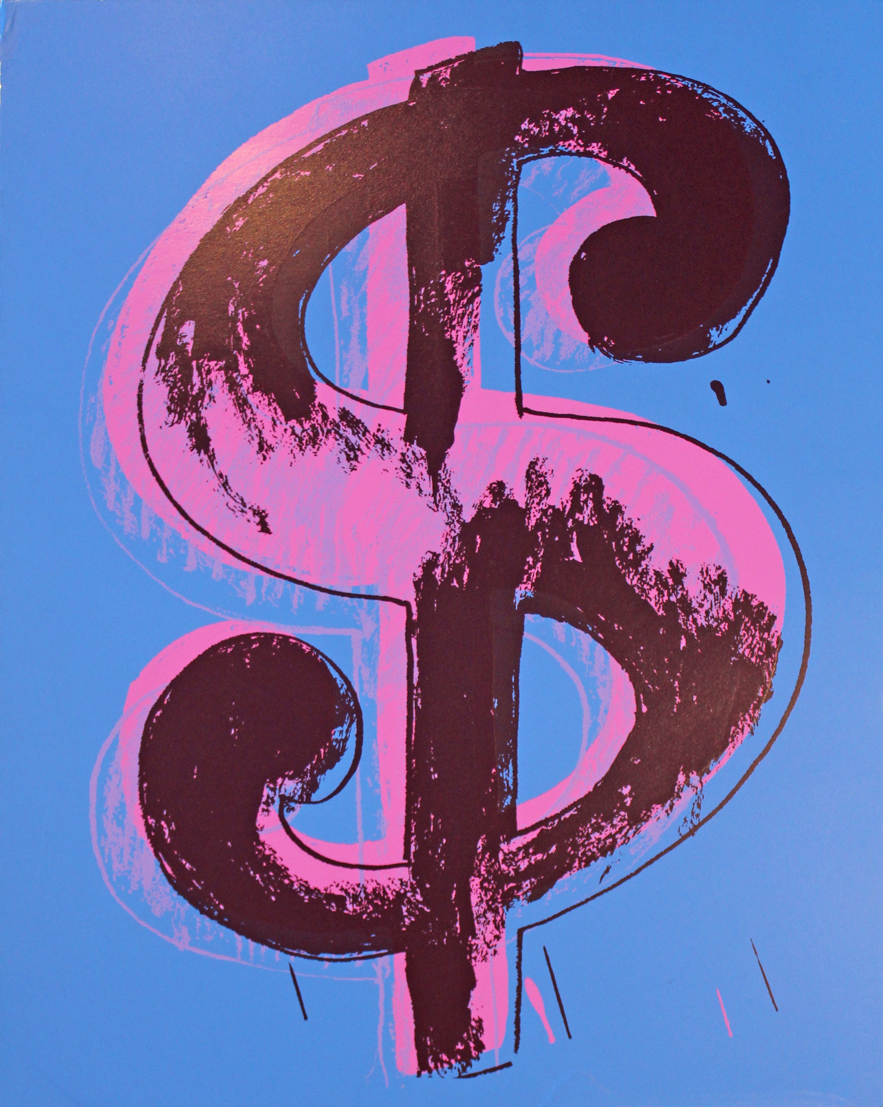 Dollar Sign (Purple on Blue) - Sunday B. Morning