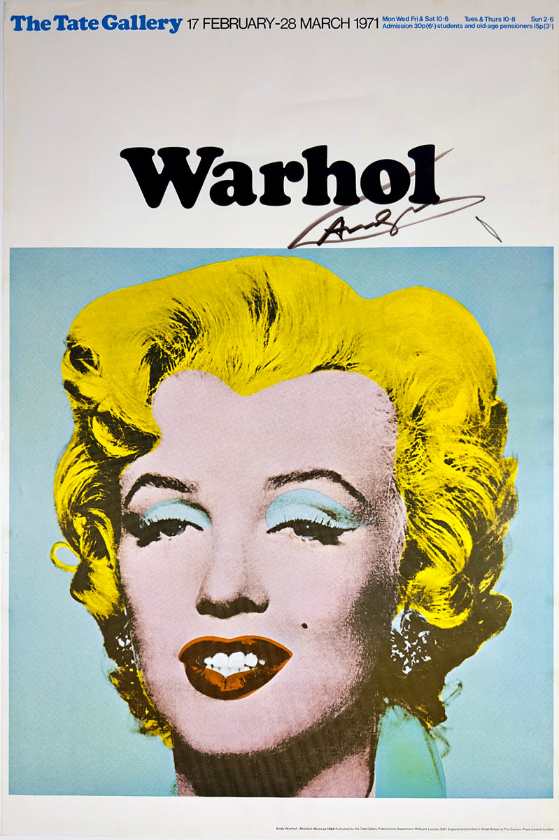 Tate Gallery Marilyn Monroe Exhibition Poster (Signed)