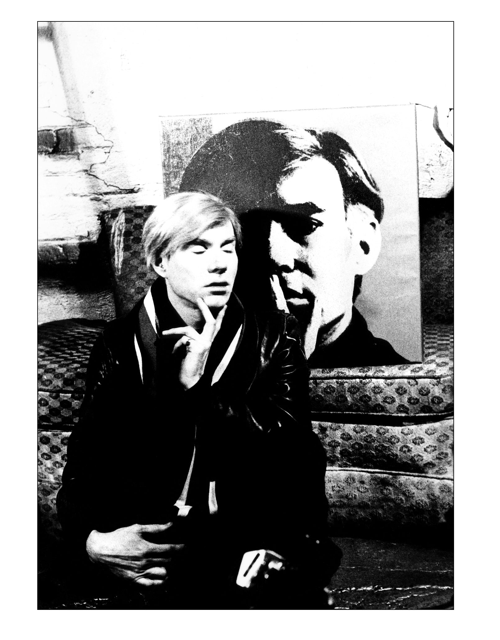 Andy Warhol with Self-Portrait, 1967