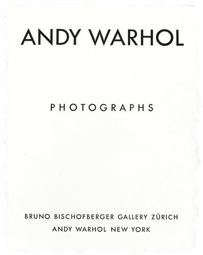 Photographs (Complete Portfolio) by Andy Warhol