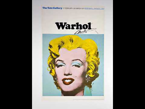 Andy Warhol Signed Marilyn Monroe Tate Gallery Exhibition Poster 1971