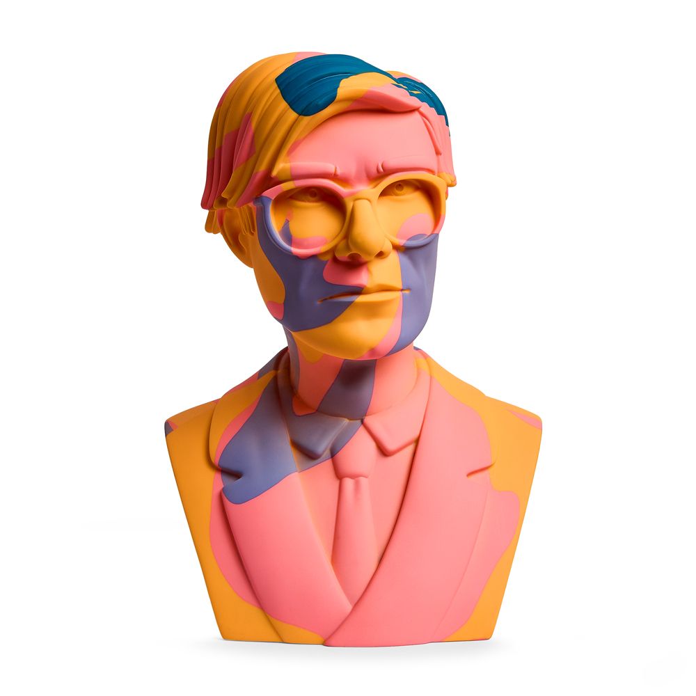 Andy Warhol 12" Bust - Orange Camouflage