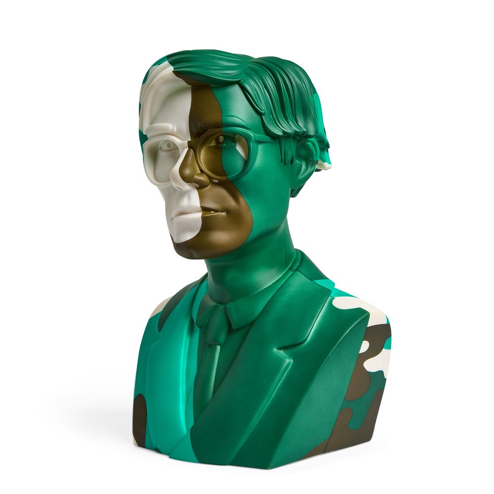 Andy Warhol 12" Bust - Green Camouflage